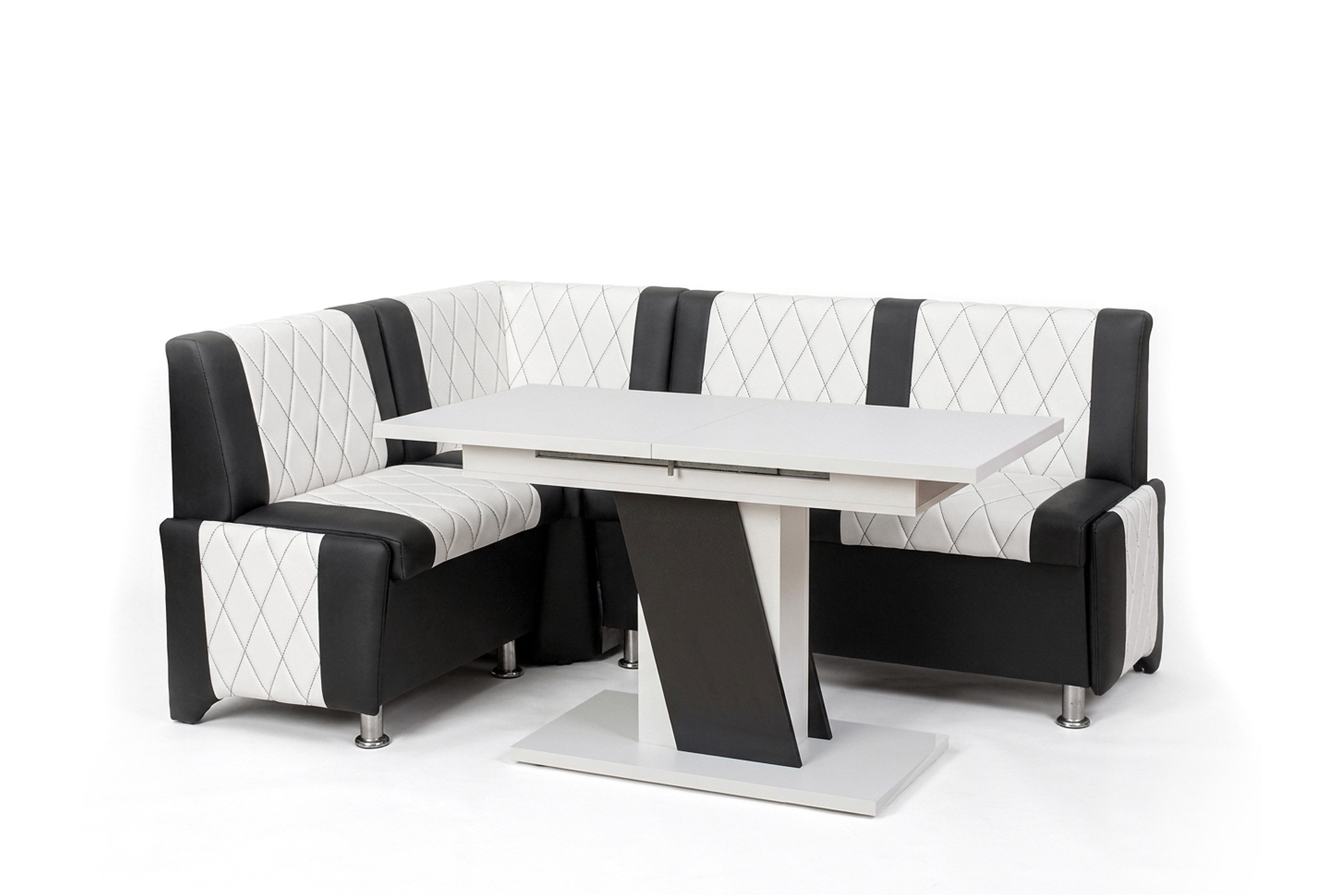 Rodnik Eckbankgruppe Polin mit ausziehbarem Tisch, (2-tlg), beidseitig, moderne Optik, gepolstert, pflegeleicht