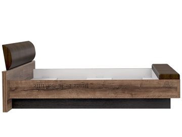 Moebel-Eins Futonbett, JESOLO Bettanlage XL 180x200 cm inkl. Bettbank, Material Dekorspanplatte, schlammeichefarbig