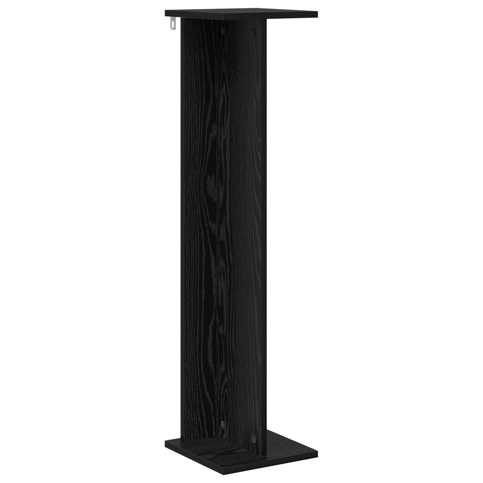 vidaXL Blumenständer Pflanzenständer Schwarz Eichen-Optik 25 x 25,5 x 100,5 cm (1 St)