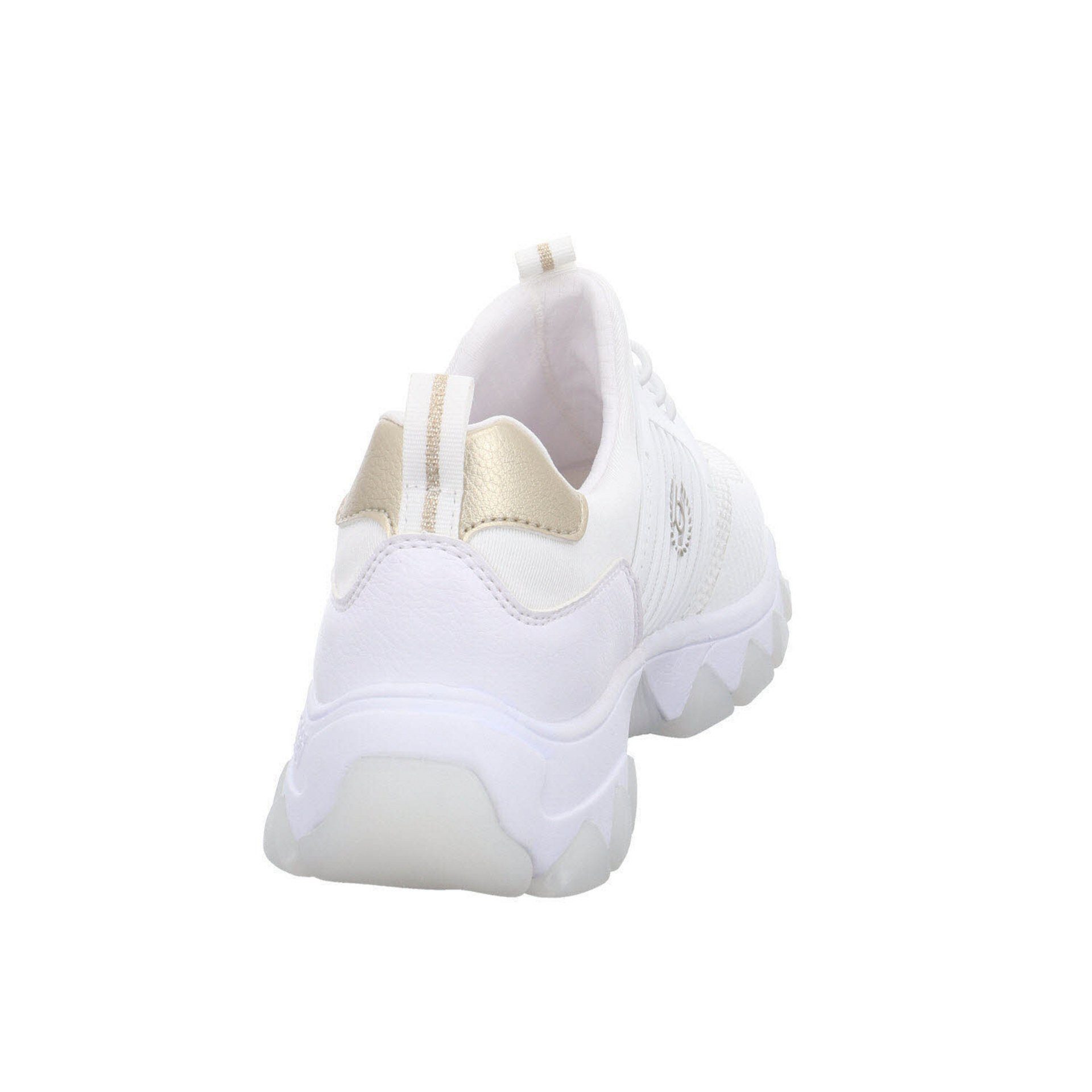 Halbschuhe white Schuhe / bugatti Damen Sneaker Synthetikkombination Sport gold Sneaker Schnürschuh