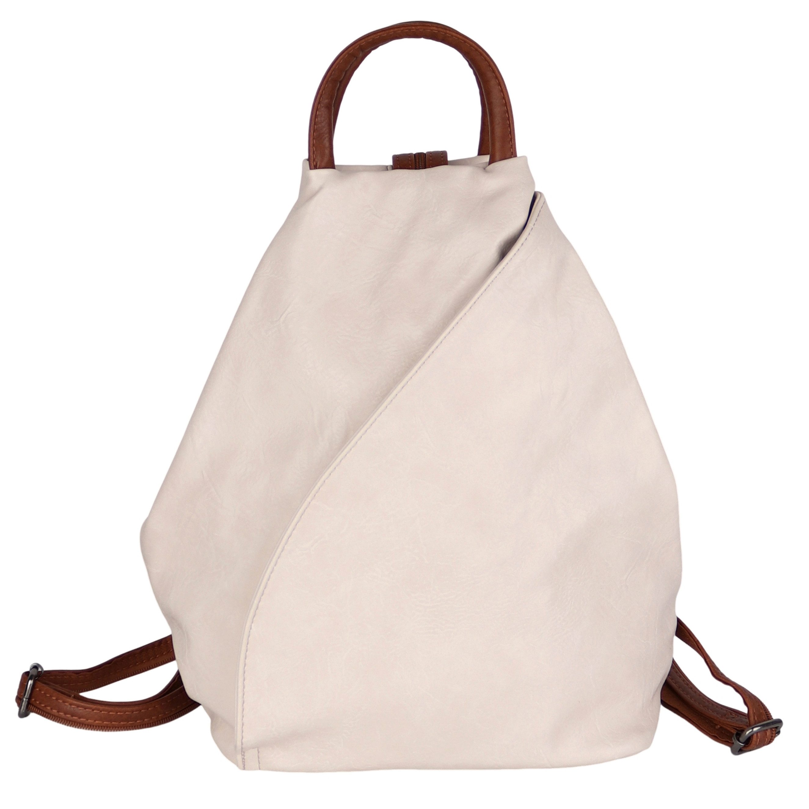 MIRROSI Tagesrucksack Damen Rucksack aus Kunstleder (ca. 30x34x14cm), aus hochwertigem Kunstleder, Rucksack, Daypack