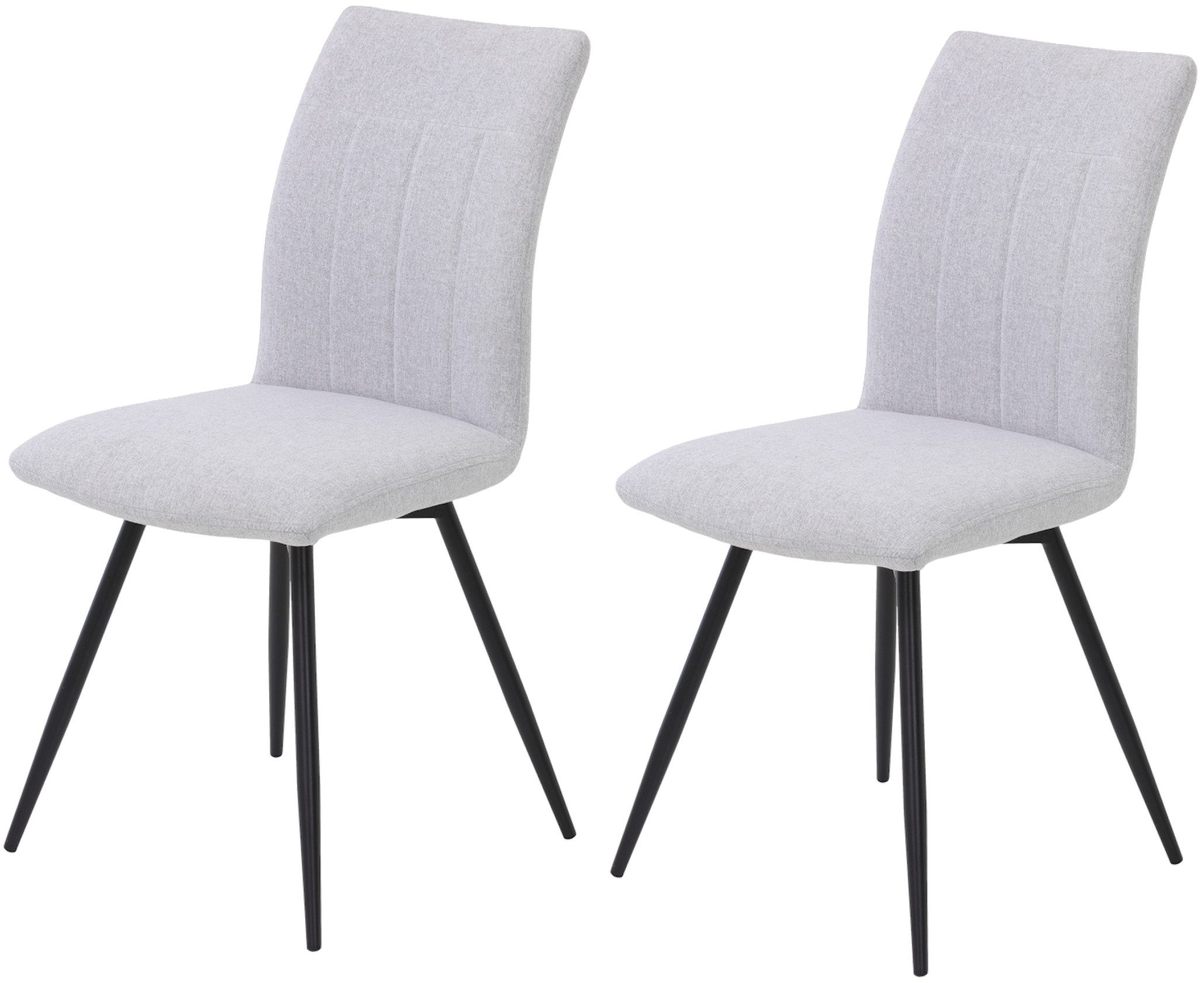 HELA Drehstuhl Vierfußstuhl RIO (Set, 2 St), Esszimmerstuhl, 360° drehbar, gepolstert, Webstoff, 120kg belastbar