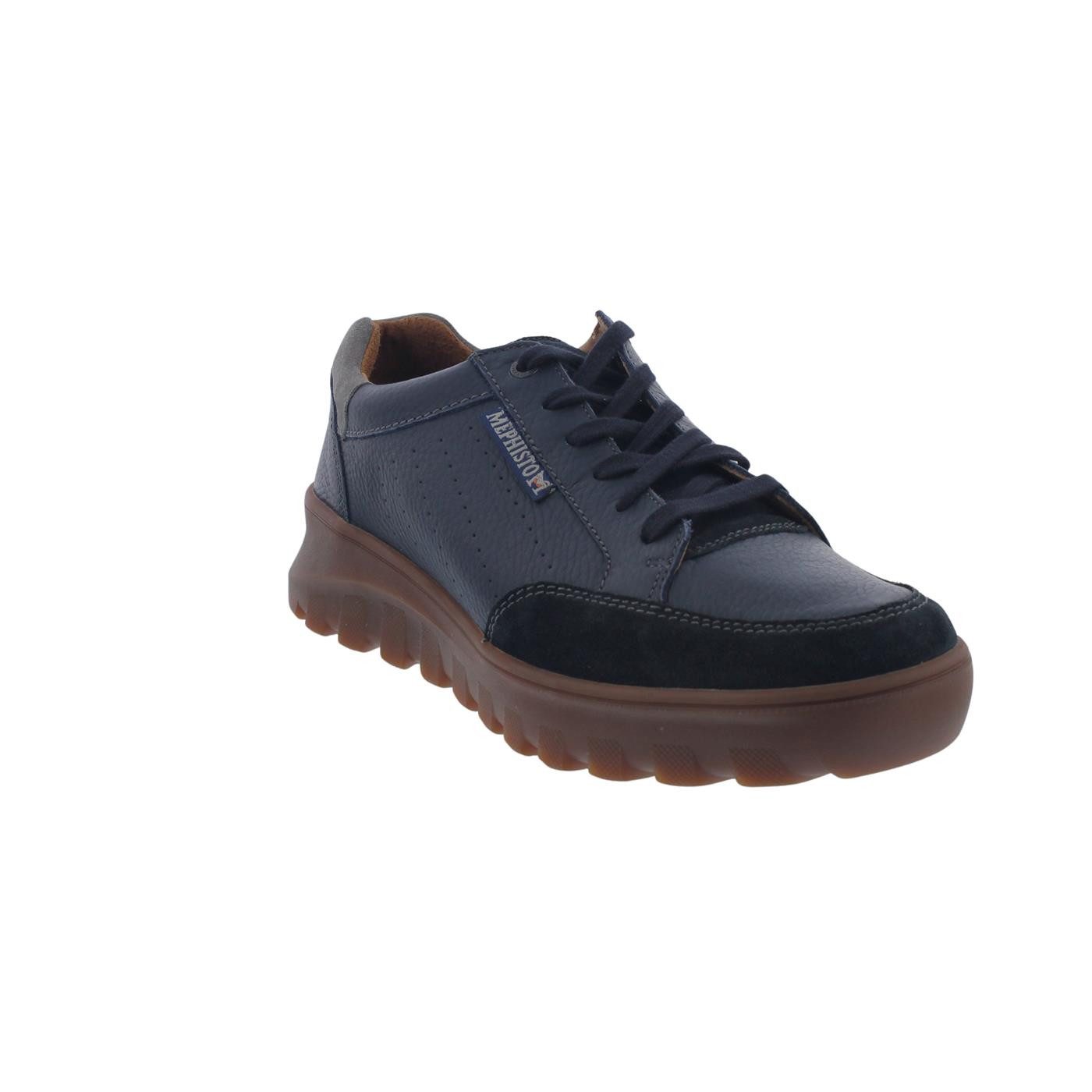 Mephisto Mephisto Flynn Halbschuh, Velour- / Glattleder, Blue, (dunkelblau), So Schnürschuh