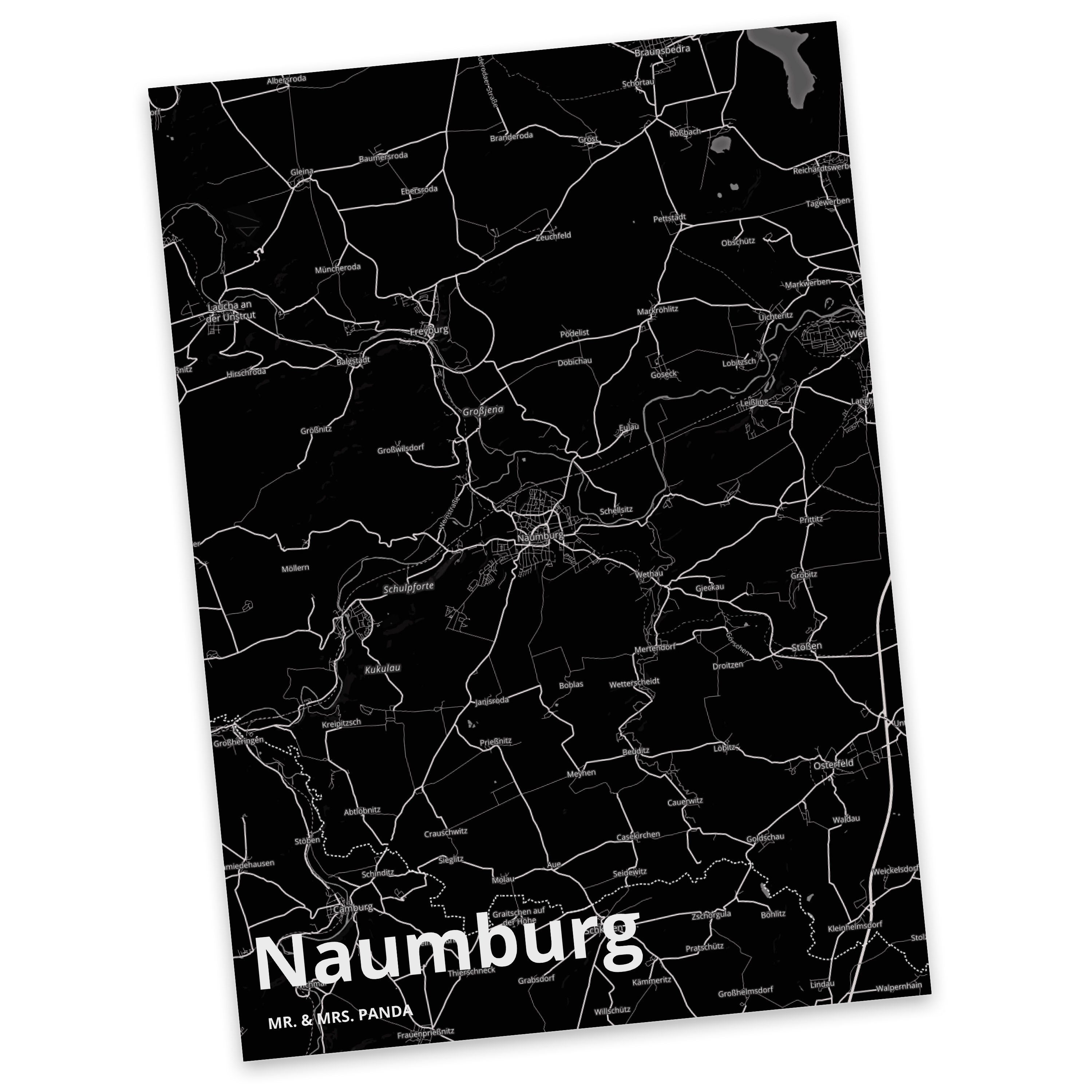 Mr. & Mrs. Panda Postkarte Naumburg - Geschenk, Dorf, Geburtstagskarte, Ansichtskarte, Stadt Dor