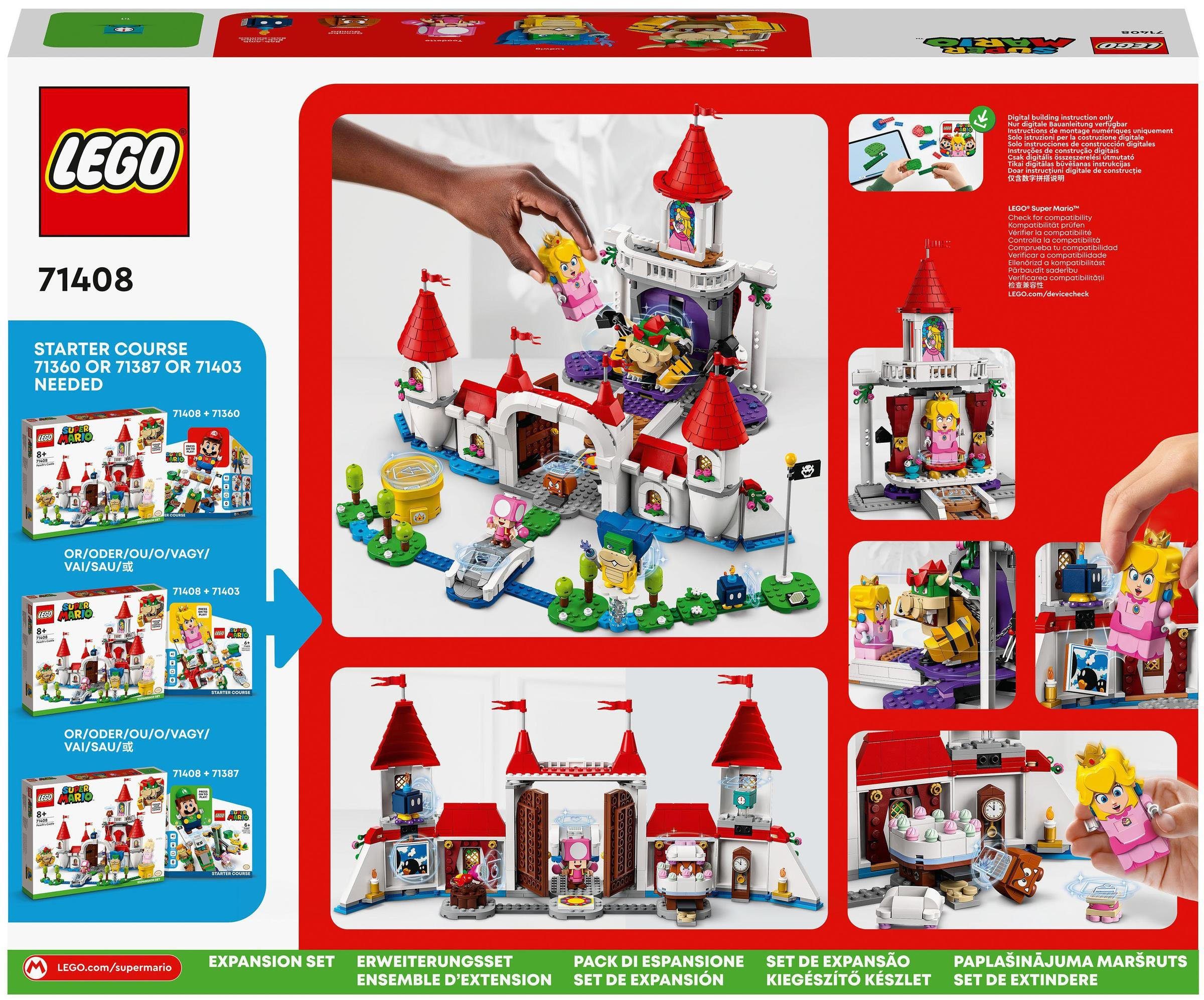 Konstruktionsspielsteine Made (71408), (1216 Pilz-Palast St), LEGO® Super Mario, in Europe Erweiterungsset – LEGO®