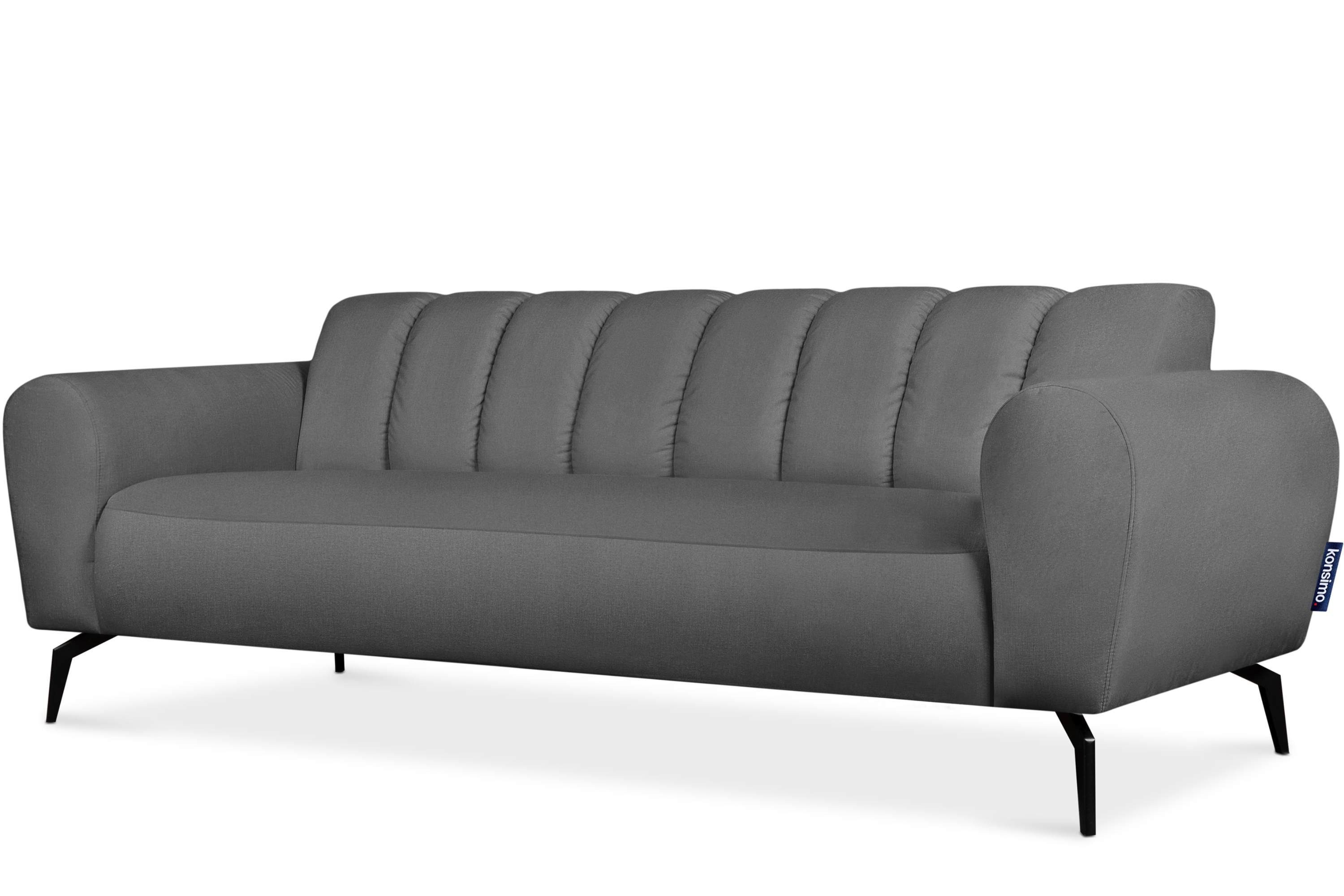 modernes Sitzer, Eigenschaften Konsimo Gewebe 3 RUBERO hellgrau wasserabweisenden Design, Sofa | hellgrau mit Sofa