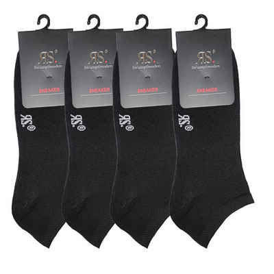 Riese Гольфи Sneakersocken Unisex Sneaker-Socken COTTON schwarz-35-38 (Spar-Pack, 4-Paar, 4-er Pack) aus hautfreundlicher Baumwolle