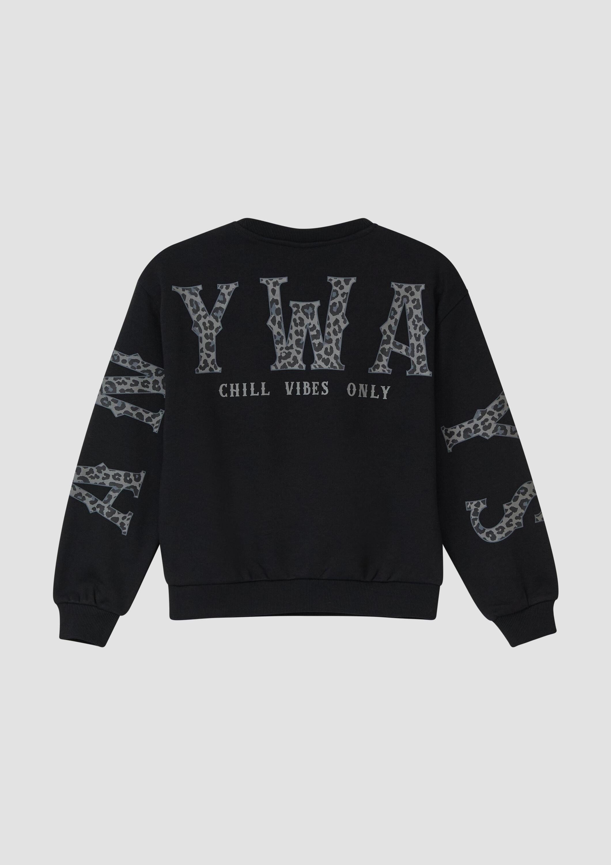 s.Oliver Sweatshirt Sweatshirt Oversize-Sweatshirt mit Print auf Ärmeln und günstig online kaufen