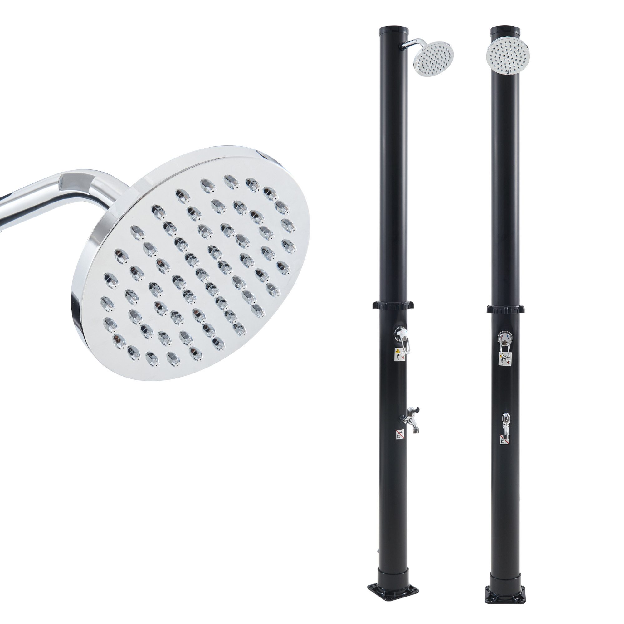 casa.pro Solardusche, Gartendusche »Frerievn« mit Fußdusche 18L 215 cm Schwarz
