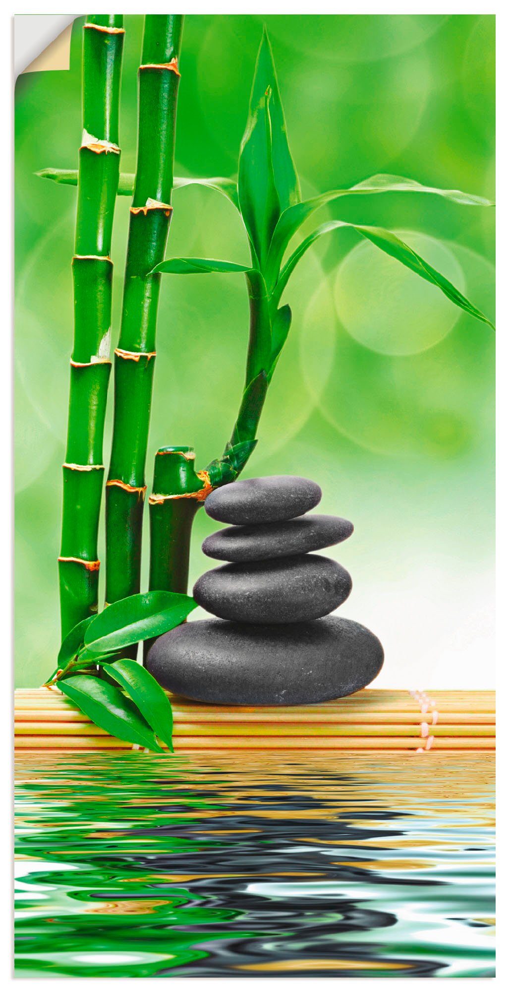 Artland Wandbild Spa Konzept Zen Basaltsteine, Zen (1 St), als Leinwandbild,  Wandaufkleber oder Poster in versch. Größen