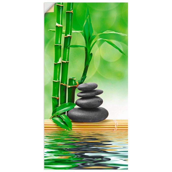 Artland Wandbild Spa Konzept Zen Basaltsteine Zen (1 St) als Leinwandbild Wandaufkleber oder Poster in versch. Größen