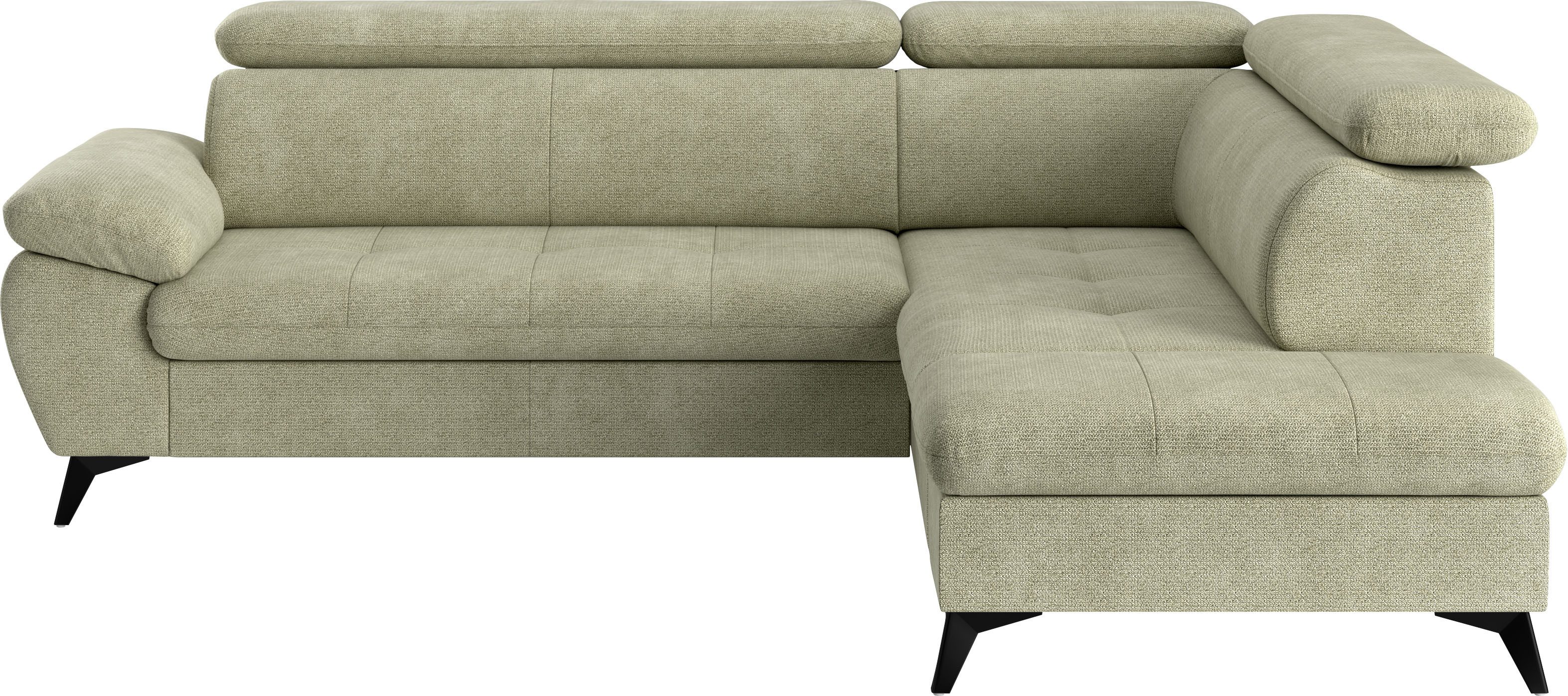COTTA Ecksofa Hudson L-Form, mit Kopfteilverstellung, günstig online kaufen