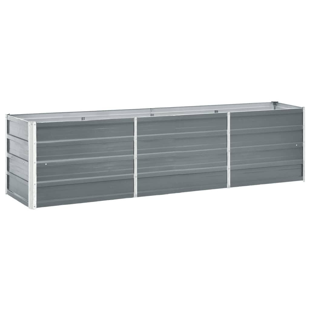 Hochbeet Garten-Hochbeet Verzinkter Stahl 240×40×45 cm Grau