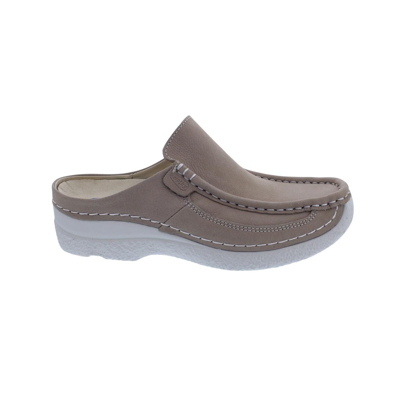 Wolky Roll-Slide, Clog, Antique nubuck, Safari-Beige 0620211-125 Clog