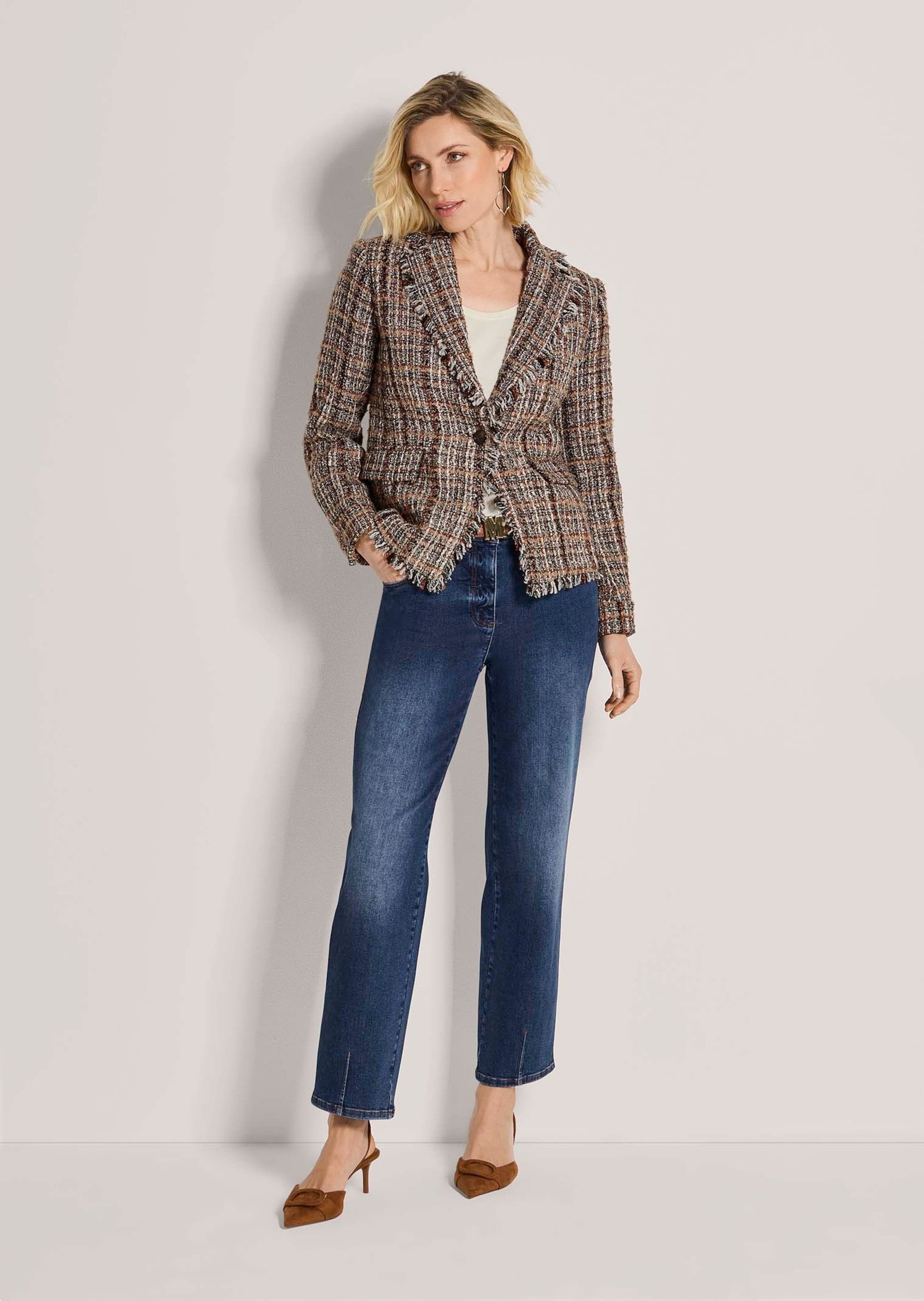 MADELEINE Kurzblazer Tweedblazer im „Multi-Colour-Look“ Klassischer Einreiher mit französischem Chic