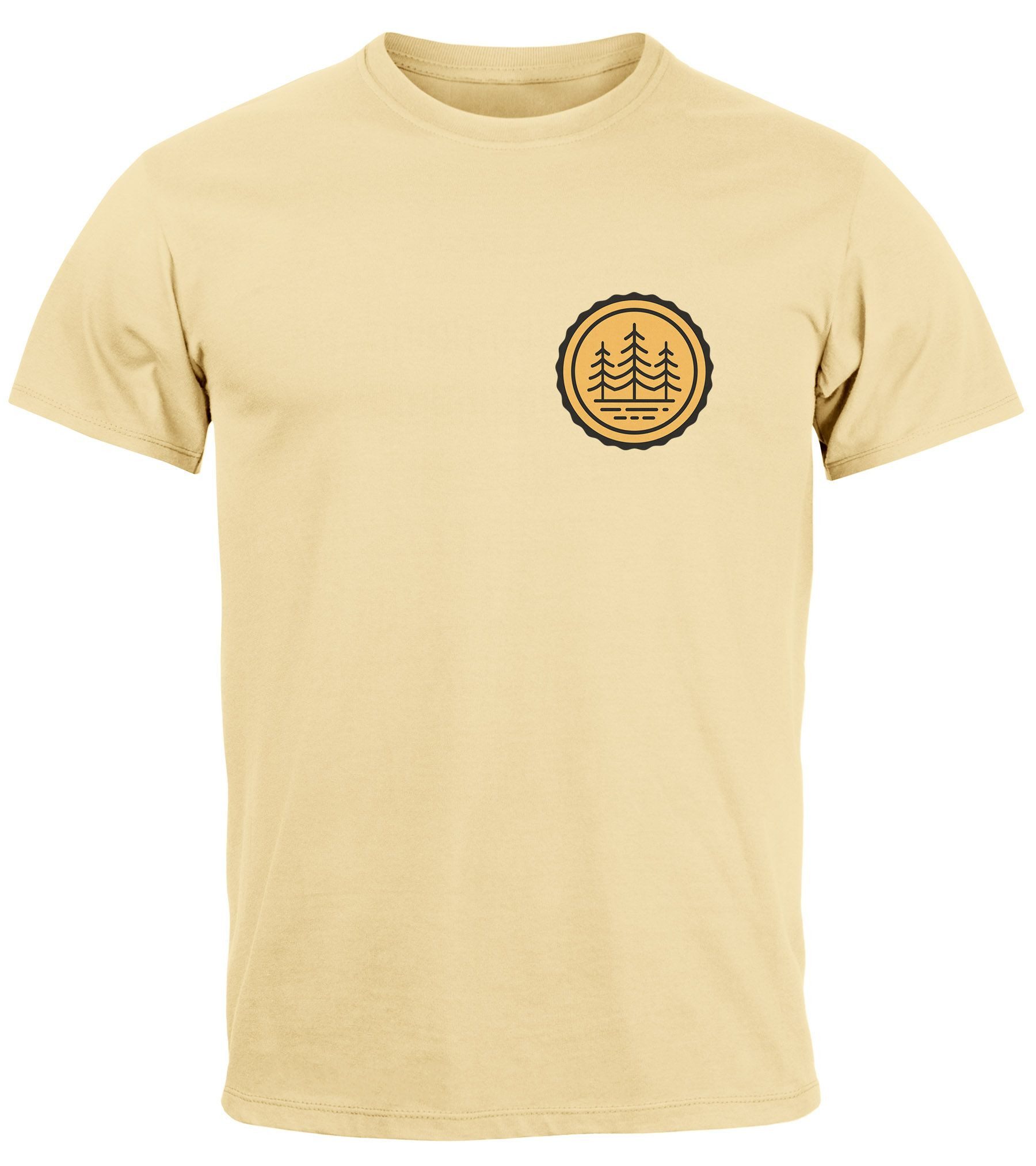 Neverless Print-Shirt Herren T-Shirt Wald Bäume günstig online kaufen