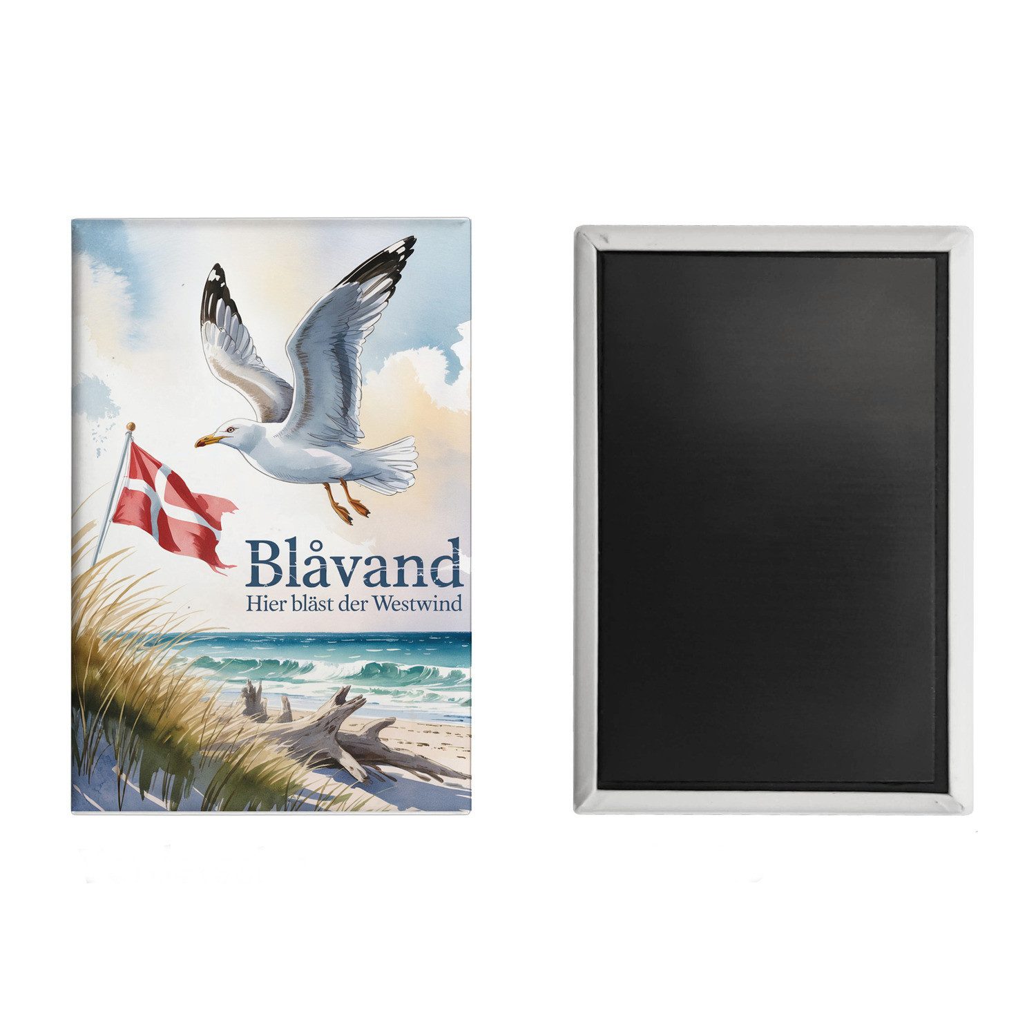 speecheese Magnet Blåvand Souvenir Souvenir Magnet – Hier bläst der Westwind – Bild 2 von 2