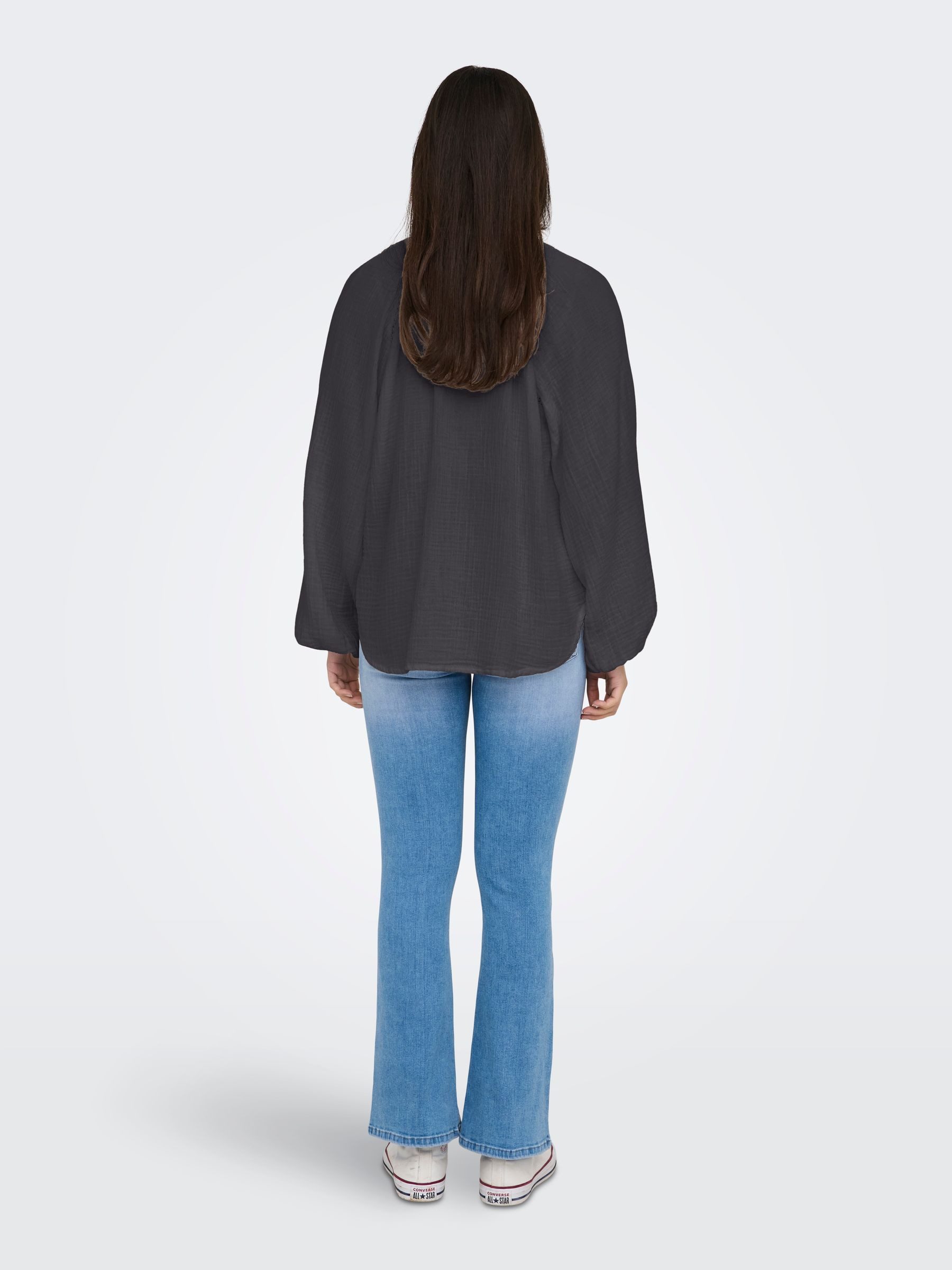 ONLY Blusenshirt Legere mit Ballonärmeln V-Neck günstig online kaufen
