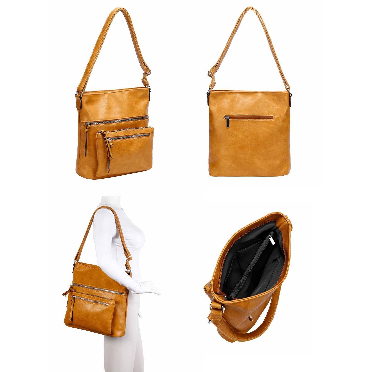 ITALYSHOP24 Schultertasche Damen Tasche Umhängetasche Shopper günstig online kaufen