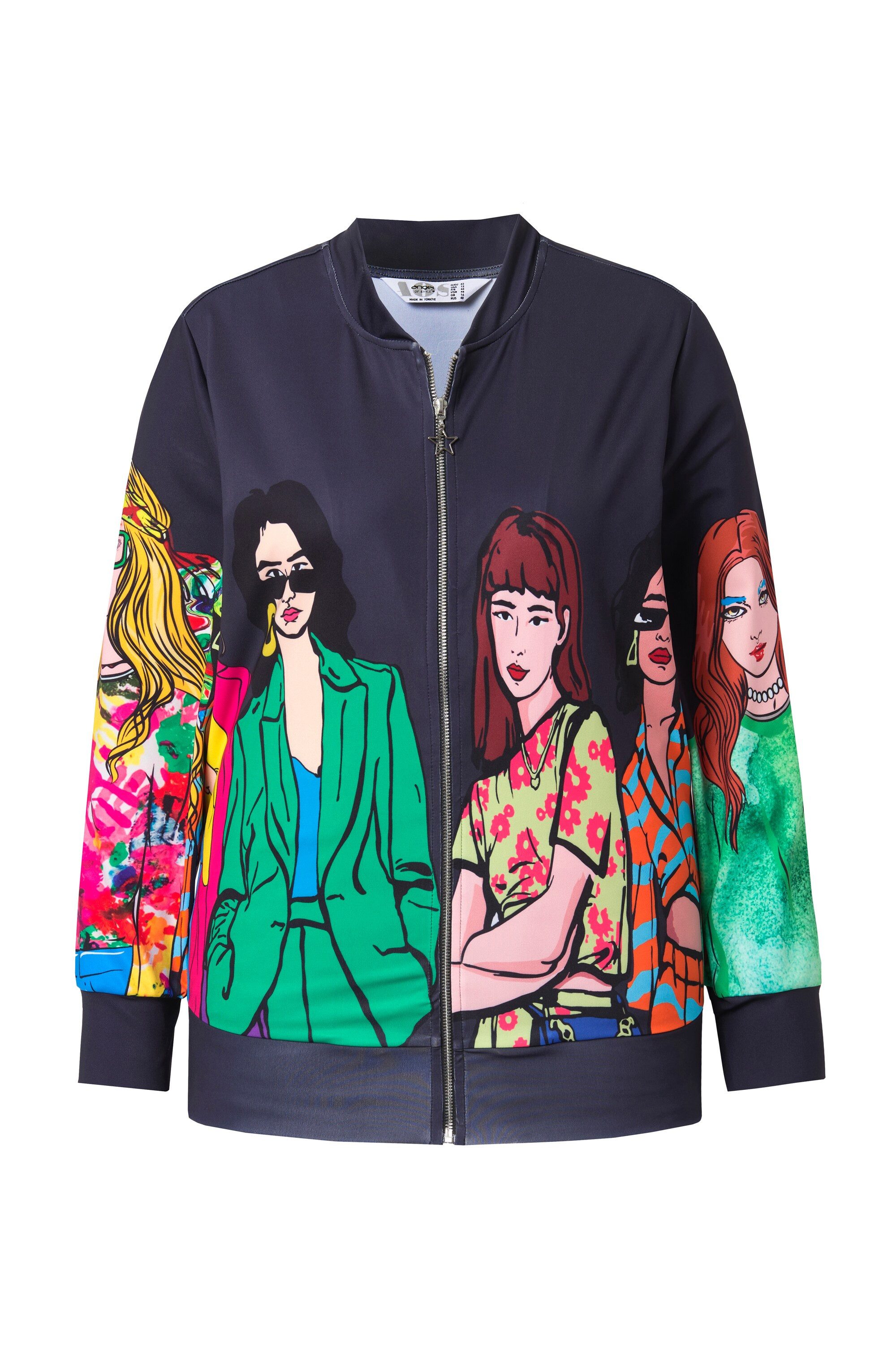 Angel of Style Kurzjacke Scuba-Blouson Relaxed Fit Frauen-Druck günstig online kaufen