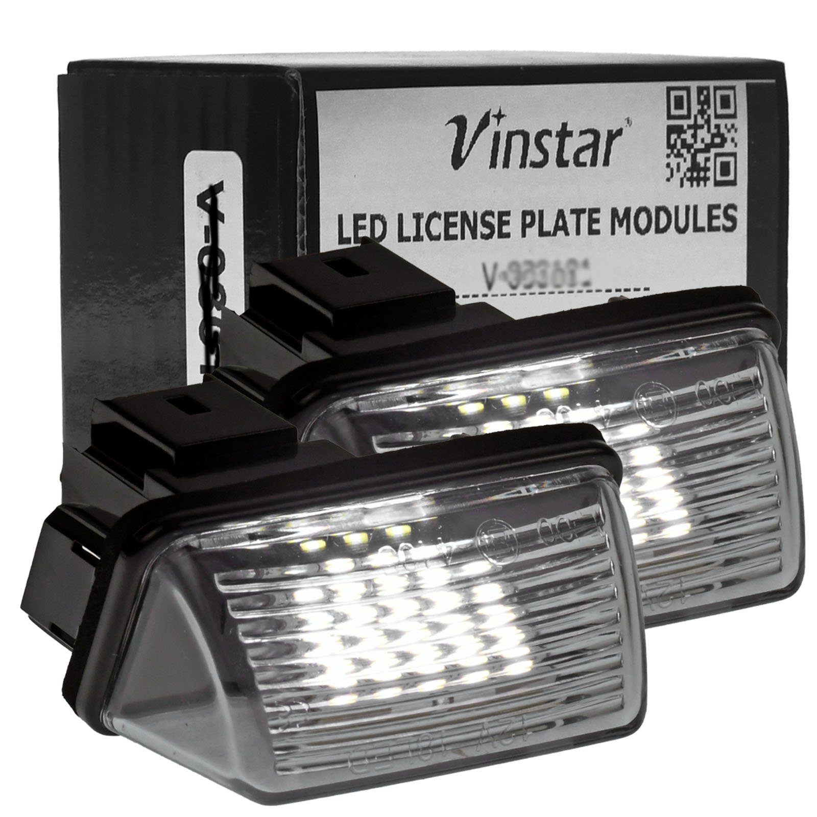 Vinstar KFZ-Ersatzleuchte LED Kennzeichenbeleuchtung E-geprüft für CITROEN, kompatibel mit: CITROEN C3 C4 C5 Berlingo Saxo Xsara I
