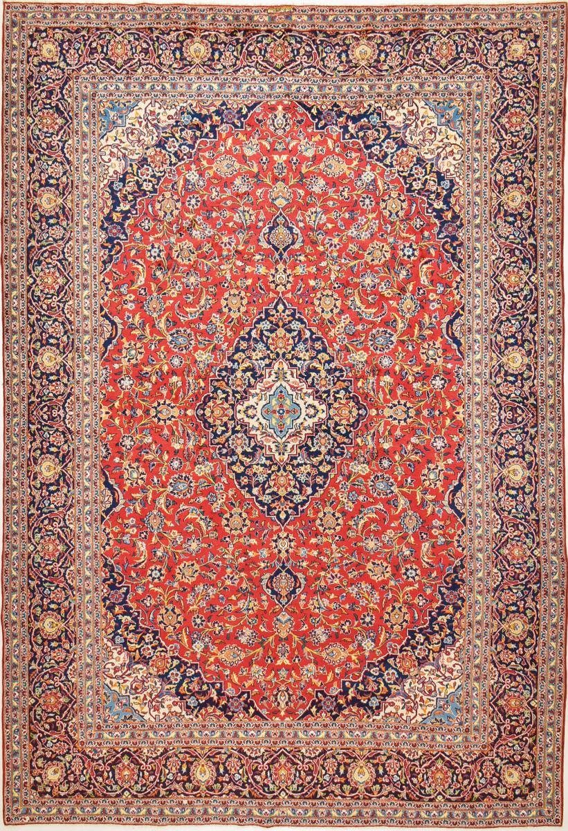 Orientteppich Keshan 298x438 Handgeknüpfter Orientteppich / Perserteppich, Nain Trading, rechteckig, Höhe: 12 mm