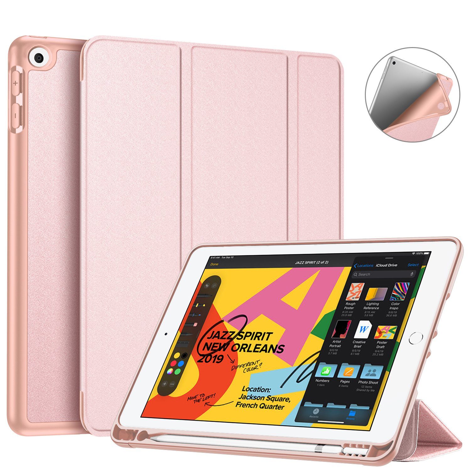 Fintie TabletHülle Hülle für iPad 9. Generation 2021/8. Gen 2020/7. Gen 2019 10.2 Zoll