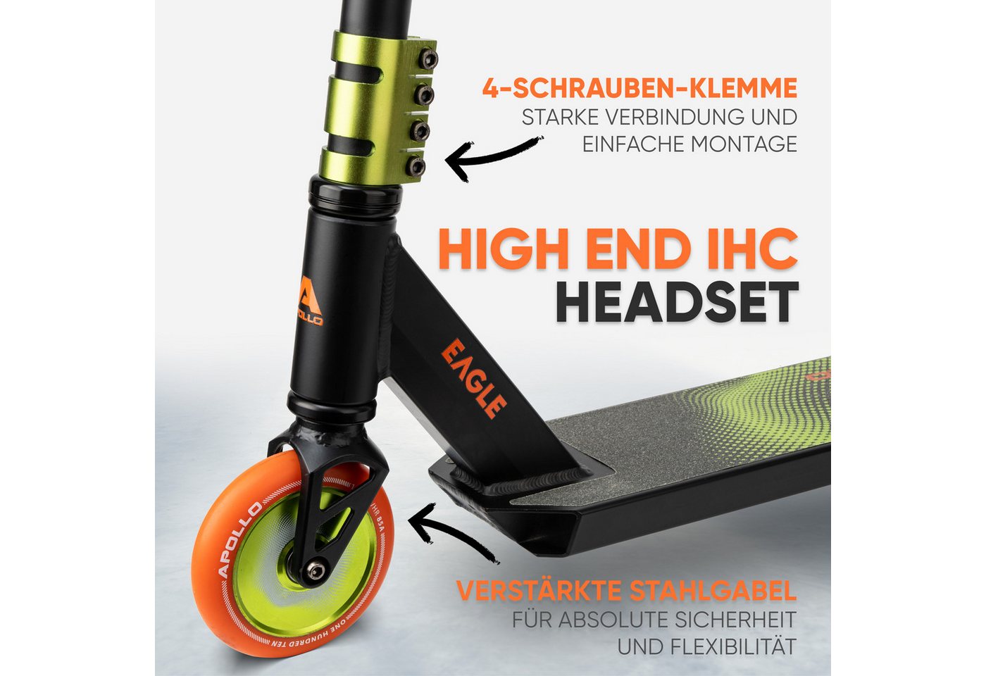 Thumbnail - Apollo Stuntscooter Eagle, eloxierter Profi Stuntroller für Kinder & Erwachsene, aus robustem HQ Aluminium, leicht & sta...