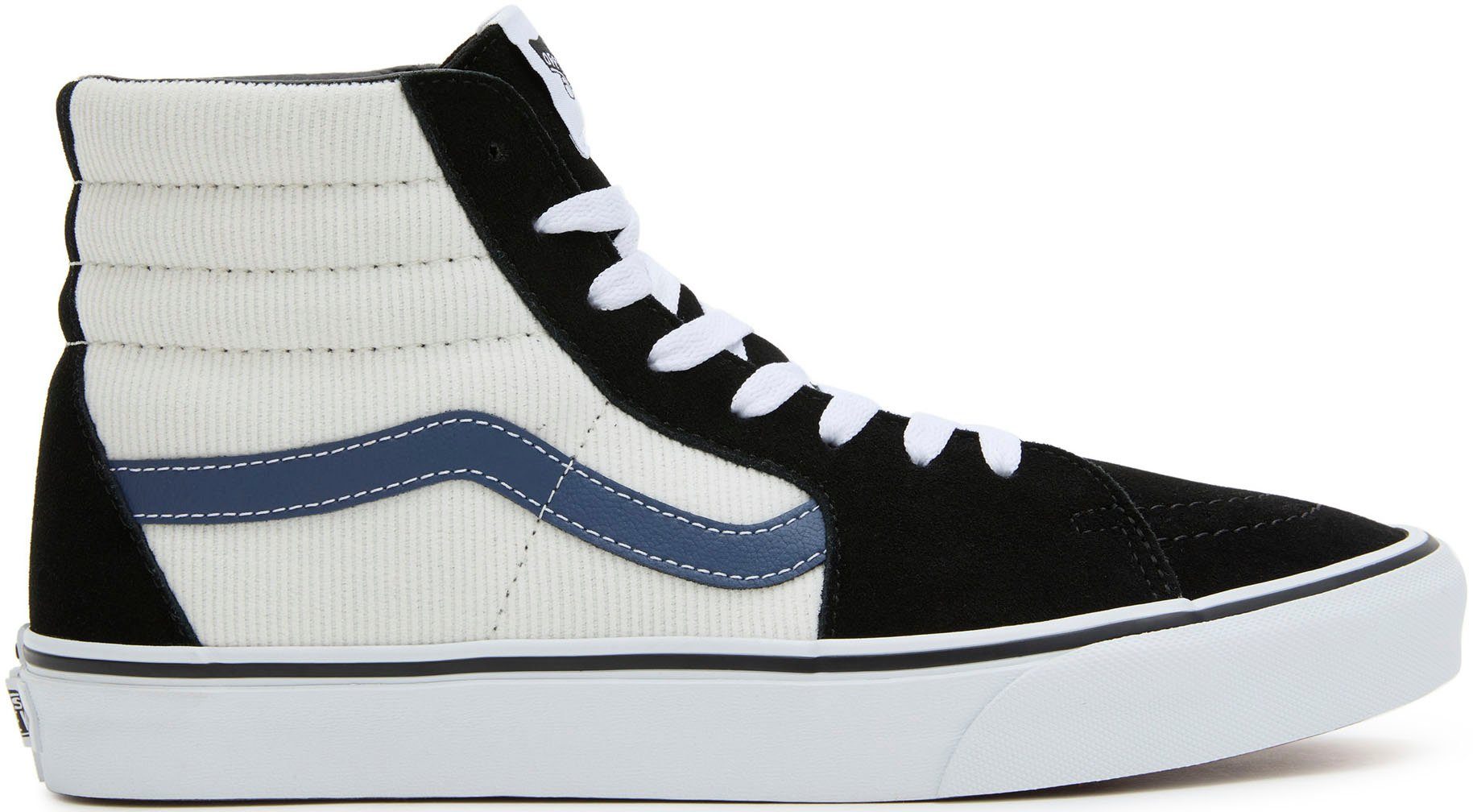 Vans SK8-Hi weiß-schwarz klassischer Sneaker mit Logo-Flag