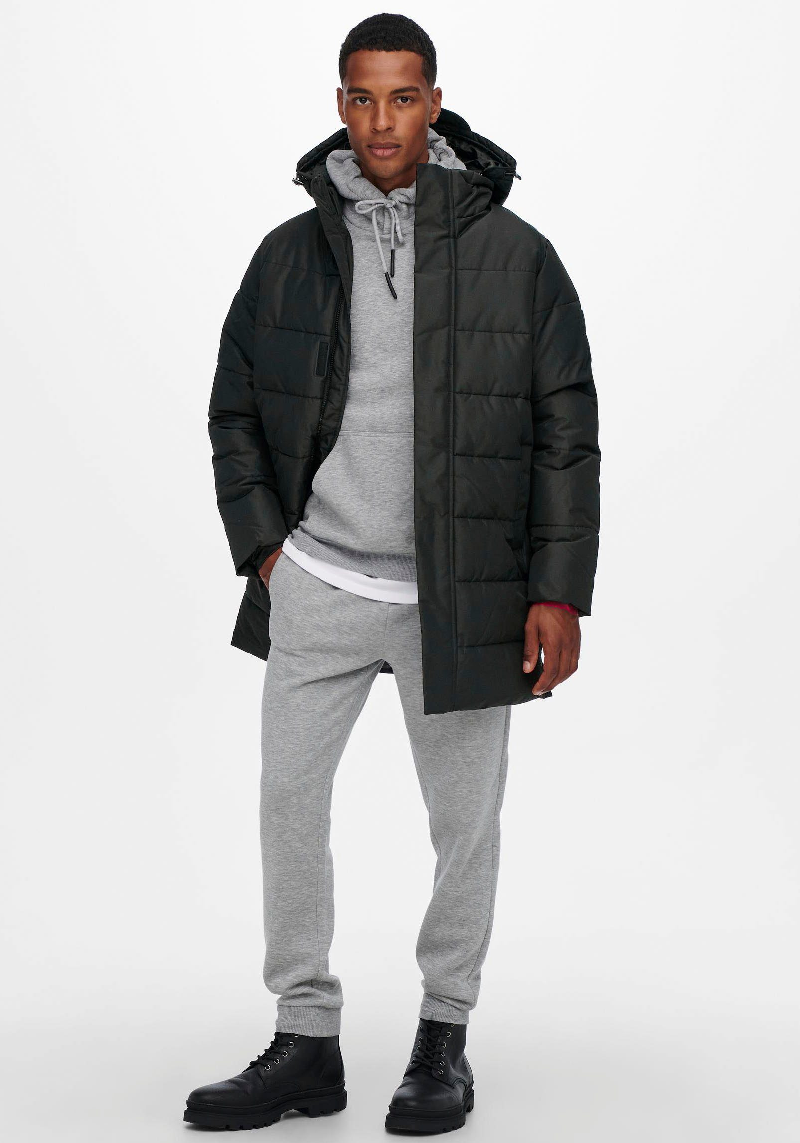 Steppjacke LIFE COAT QUILTED OTW ONLY black SONS NOOS & ONSCARL LONG