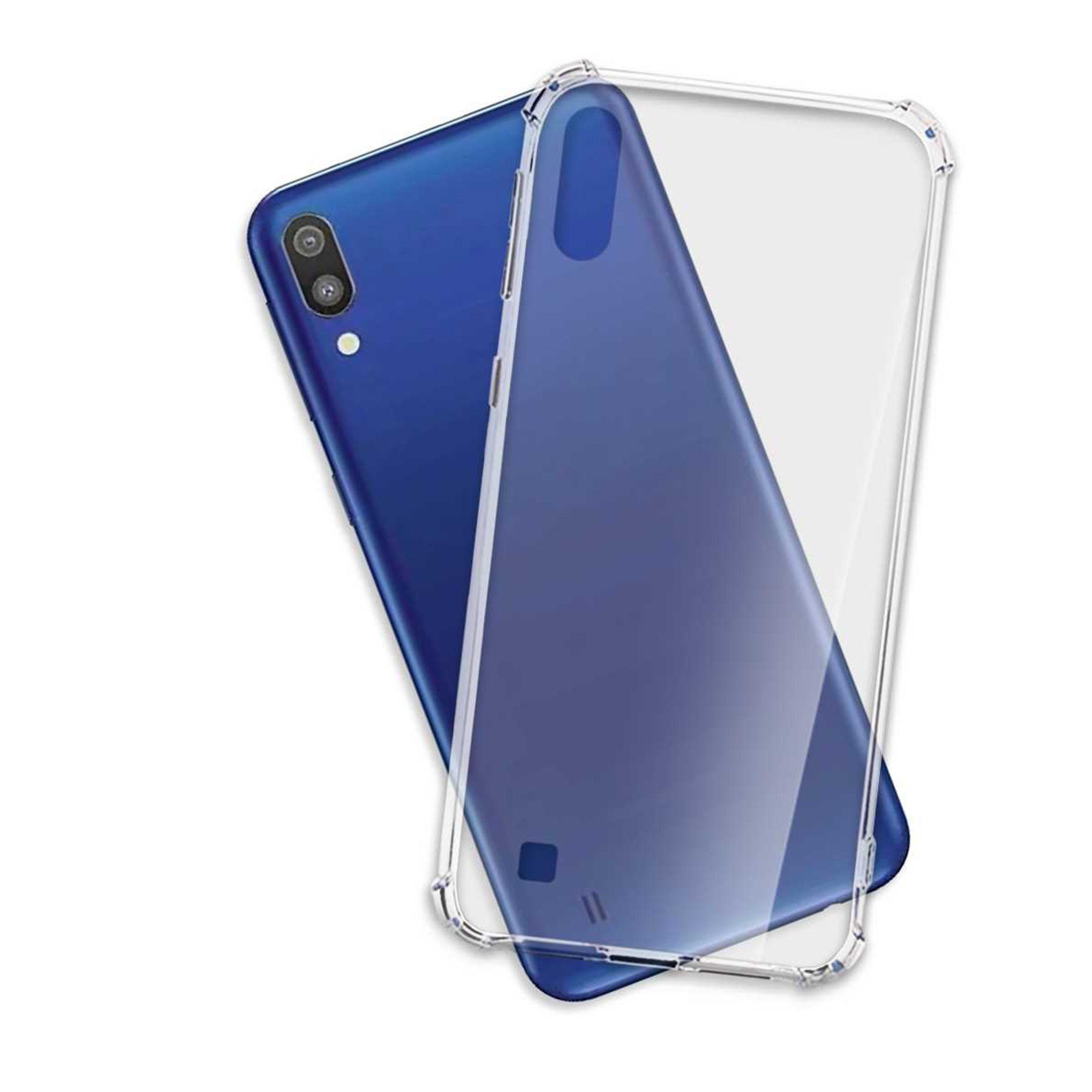 mtb more energy Smartphone-Hülle Clear Armor Case für Samsung Galaxy A10, Transparente TPU Schutzhülle Case Backcover mit Anti-Shock Verstärkung