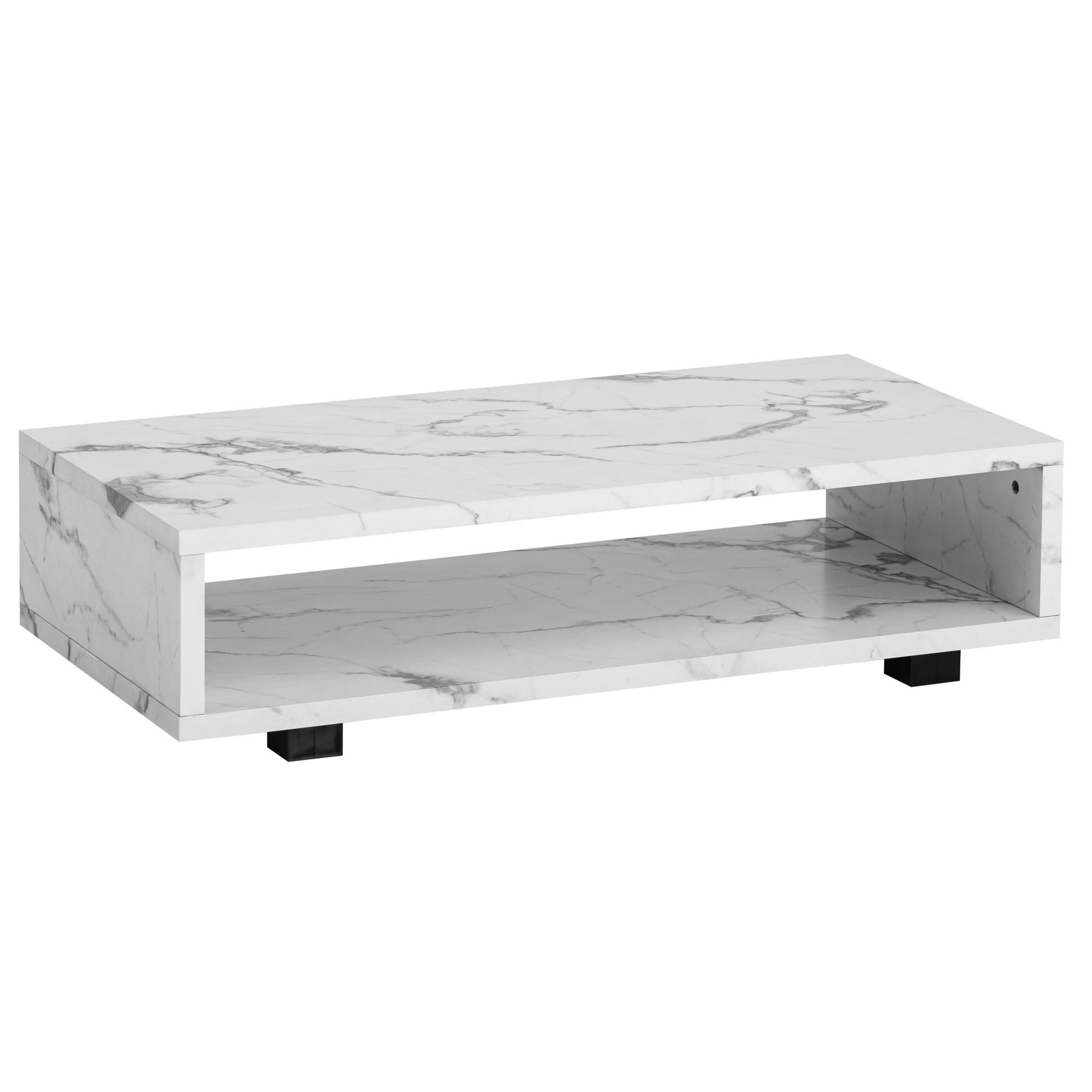 FINEBUY Couchtisch FB59787 (Wohnzimmertisch Marmor Optik, günstig online kaufen