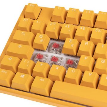 Ducky One 3 Yellow Gaming-Tastatur (MX-Silent-Red, RGB-LED, DE-Layout QWERTZ)