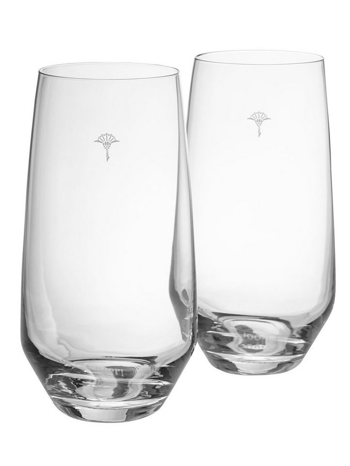 Joop! Cocktailglas JOOP! LIVING - SINGLE CORNFLOWER Longdrinkglas 2er Set,  Glas, Aus hochwertigem Kristallglas gefertigt