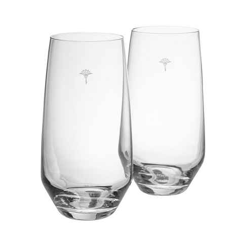 JOOP! Cocktailglas JOOP! LIVING - SINGLE CORNFLOWER Longdrinkglas 2er Set, Glas