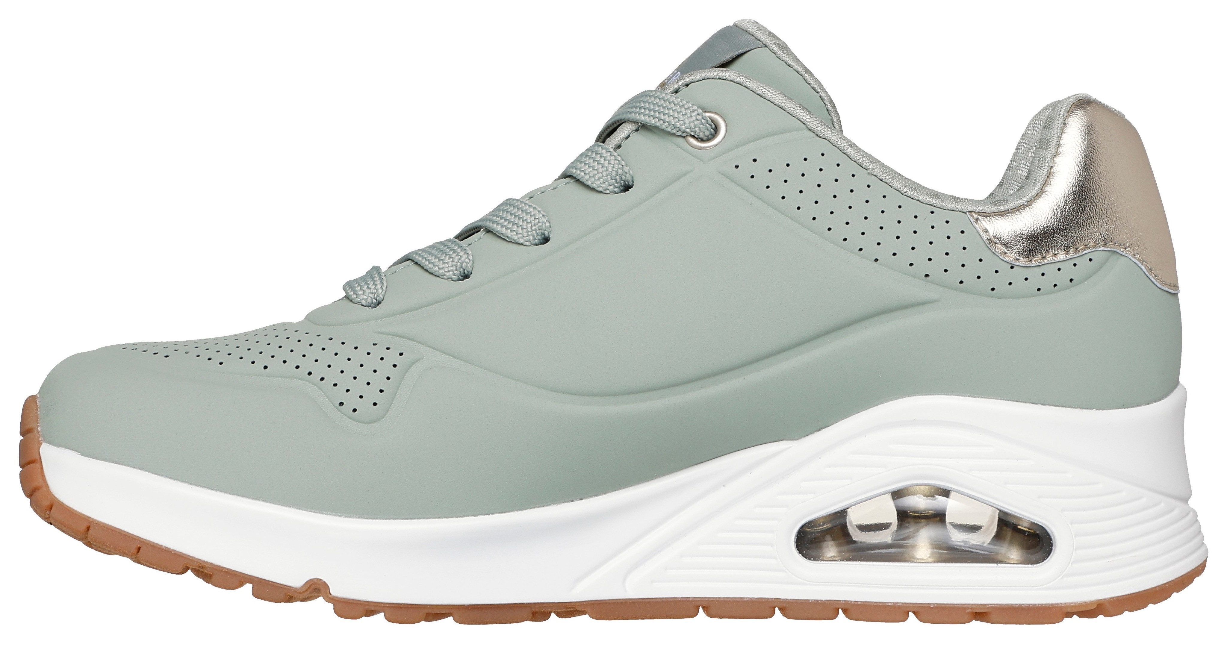 Skechers UNO GOLDEN AIR Sneaker Freizeitschuh, Halbschuh, Schnürschuh mit Metallic-Einsatz – Bild 4 von 5