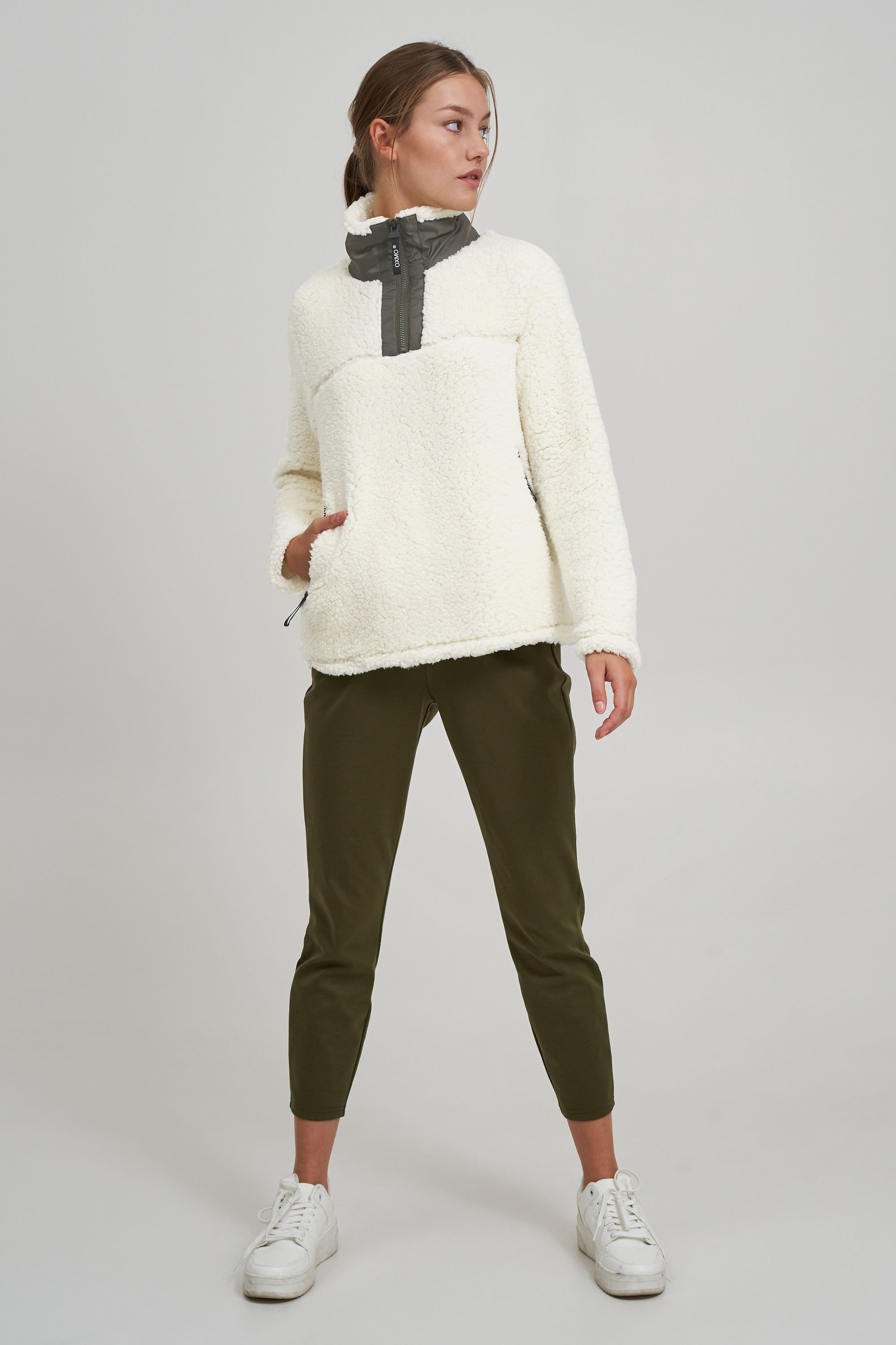 OXMO Troyer OXElina Teddypullover mit Stehkragen günstig online kaufen