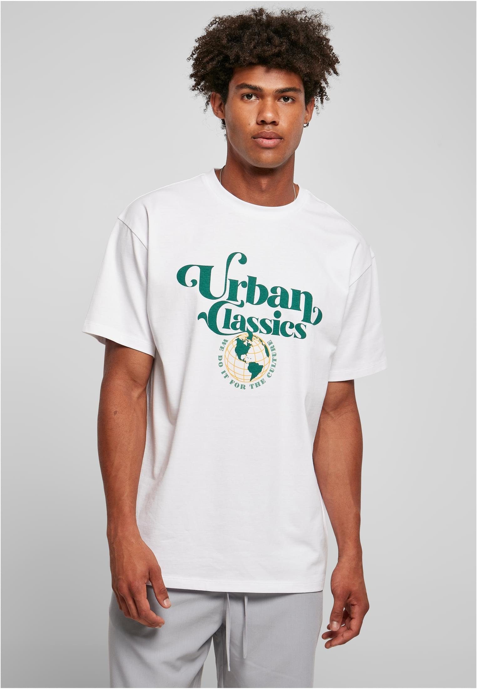 URBAN CLASSICS Kurzarmshirt »Urban Classics Herren Organic Globe Logo Tee«