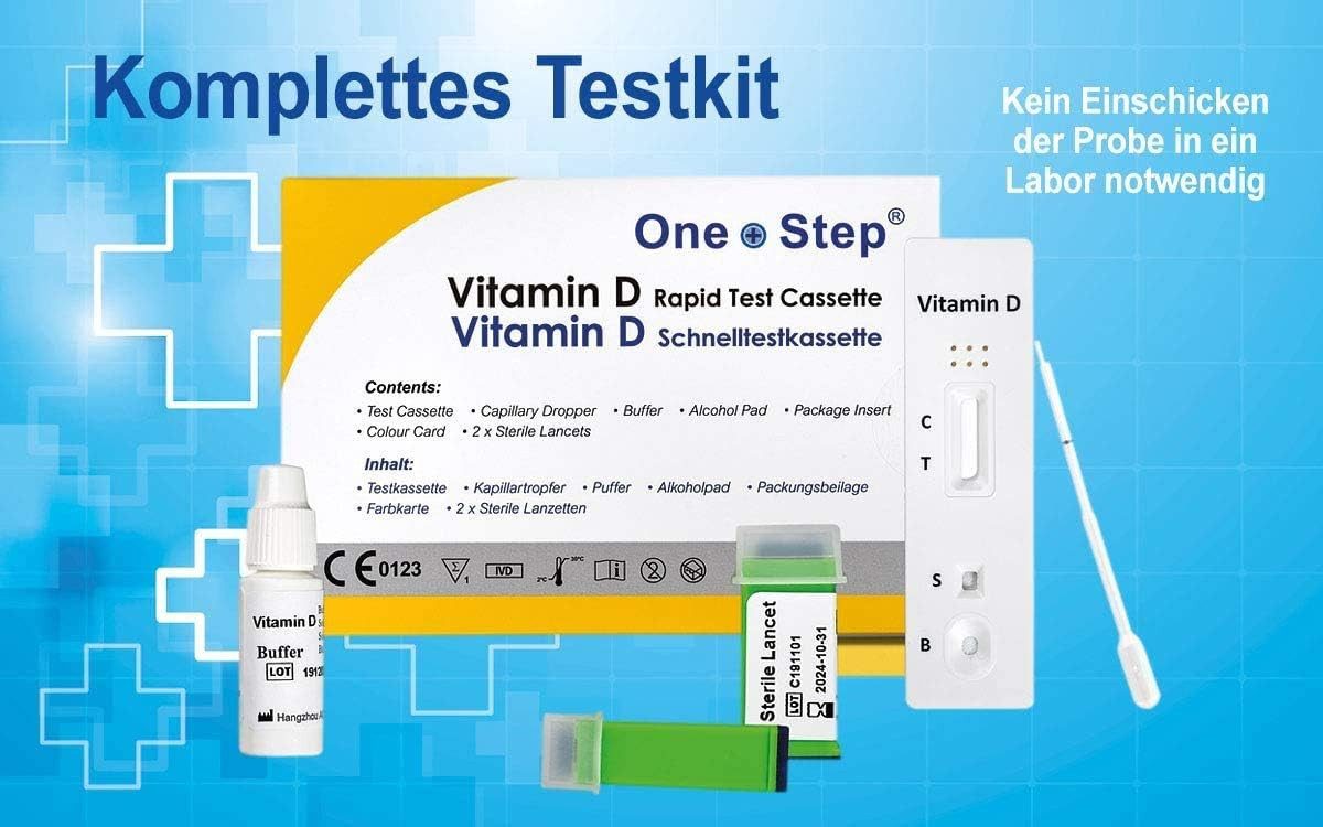 One+Step Nährstoffmangeltest Vitamin D Test Kit Selbsttest, 2-tlg. – Bild 3 von 5