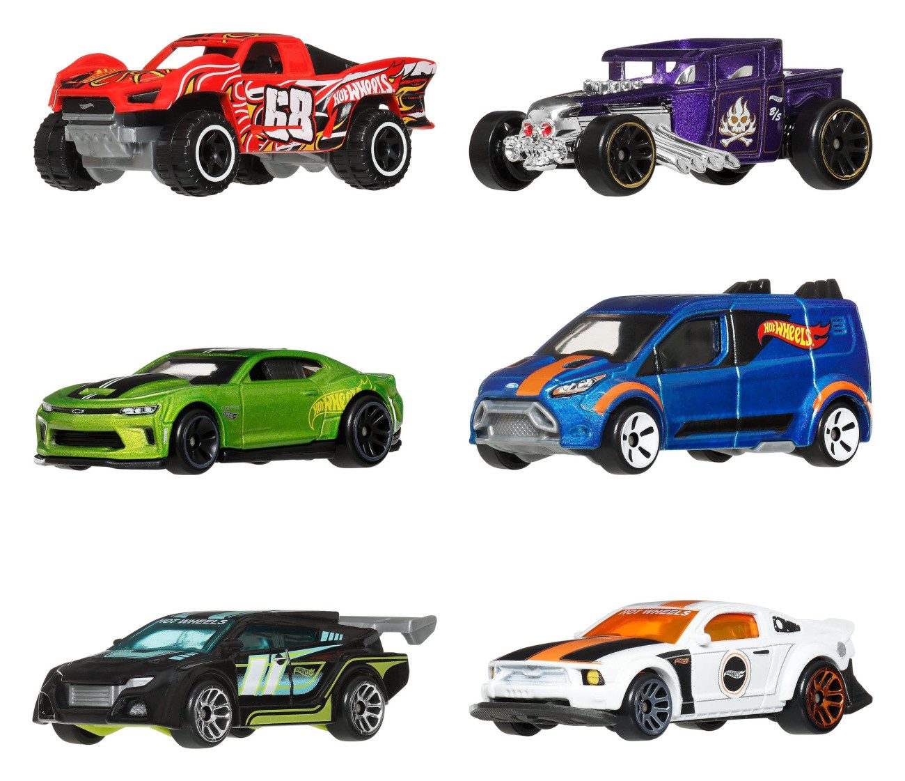 Mattel® Modellauto Hot Wheels Silver Series Die-Cast Fahrzeuge 6er-Pack 1/64 Legends