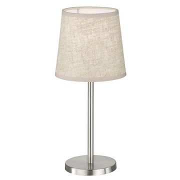 etc-shop Tischleuchte, Leuchtmittel nicht inklusive, Nachttischleuchte Schlafzimmer Tischlampe Wohnzimmer beige