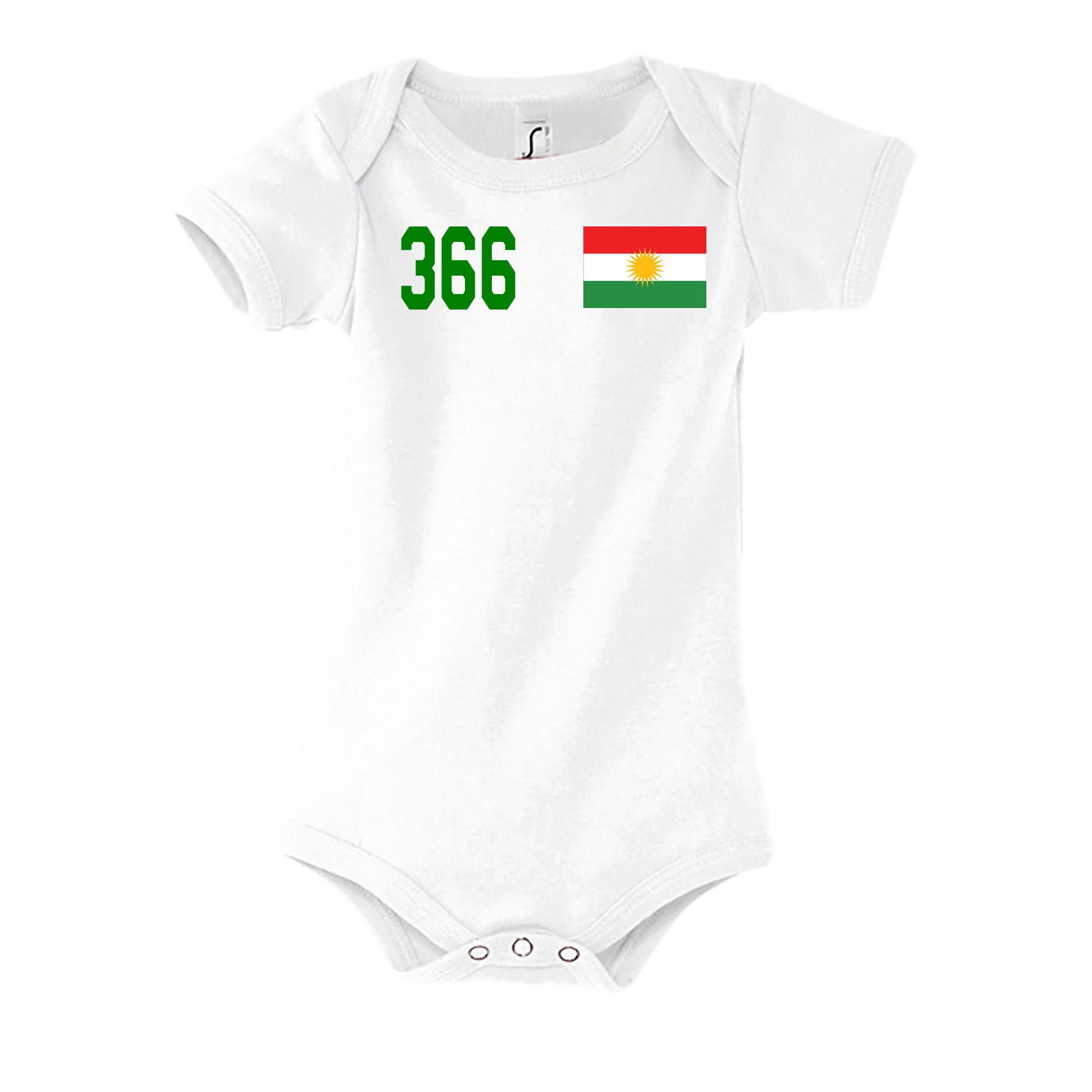 Blondie & Brownie Strampler Kinder Baby Kurdistan Fan Sport Trikot Fußball Meister WM