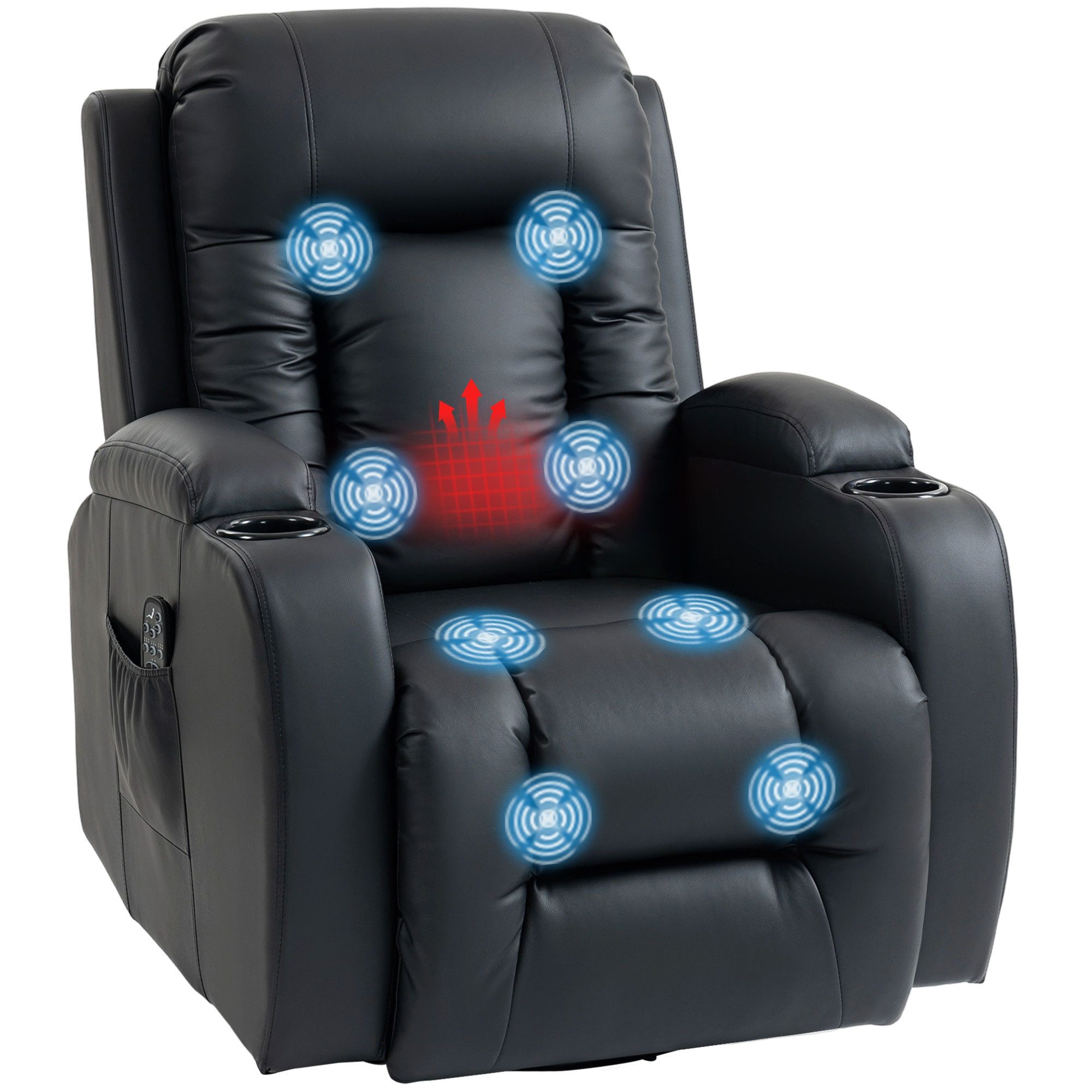 MC Star Relaxsessel Massagesessel mit Wipp-, Liege- & Wärmefunktion