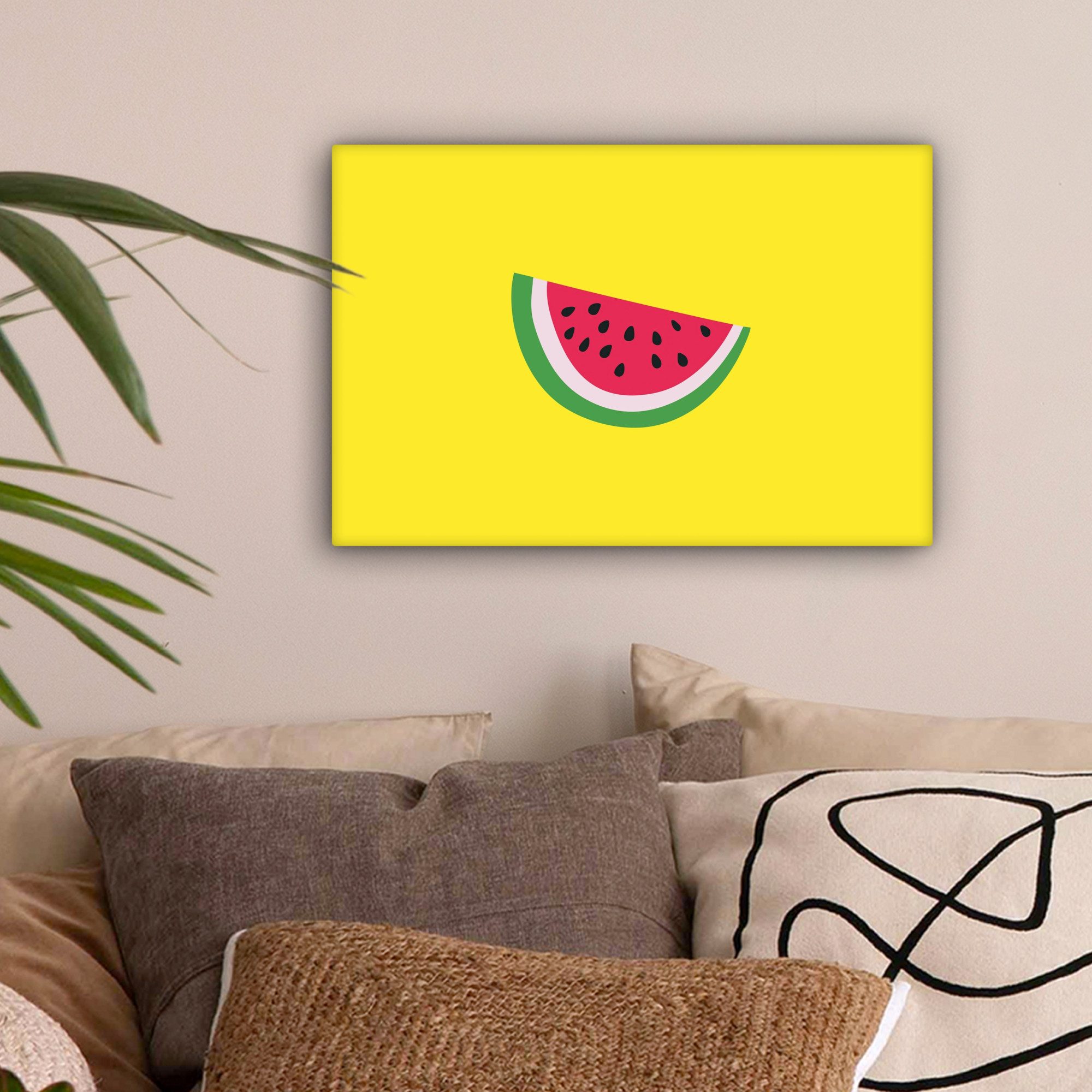 OneMillionCanvasses® Leinwandbild Obst - Wassermelone - günstig online kaufen