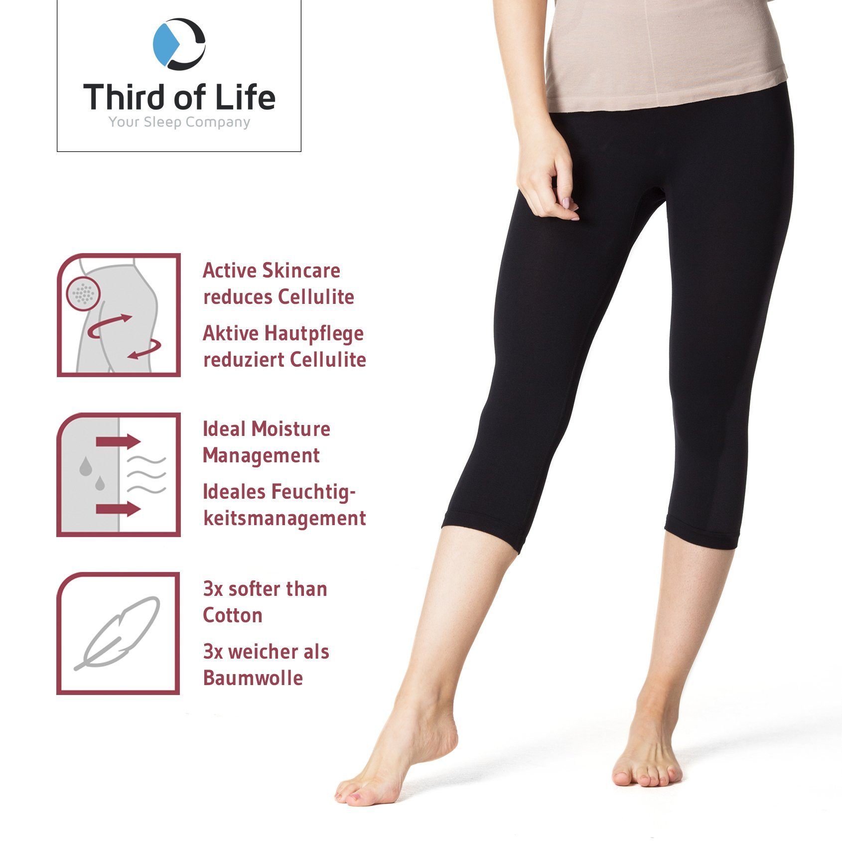 Third of Life Schlafhose ALHENA Schlafleggings Damen lang günstig online kaufen