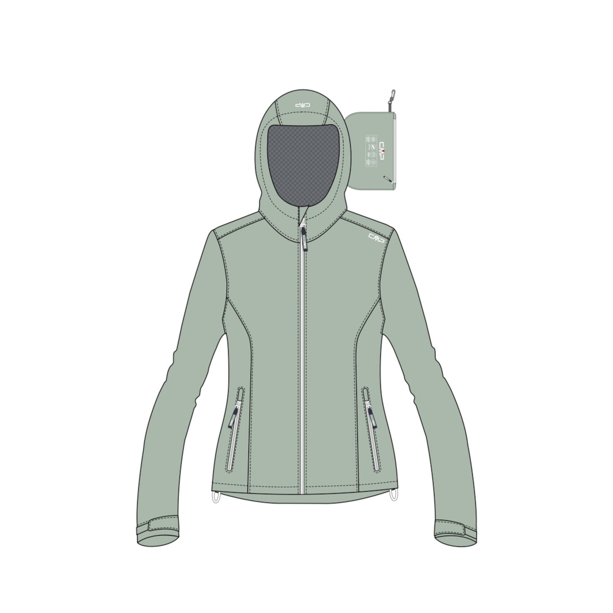 Regenjacke CMP Mädchen Regenjacke Fix Hood 39X7985