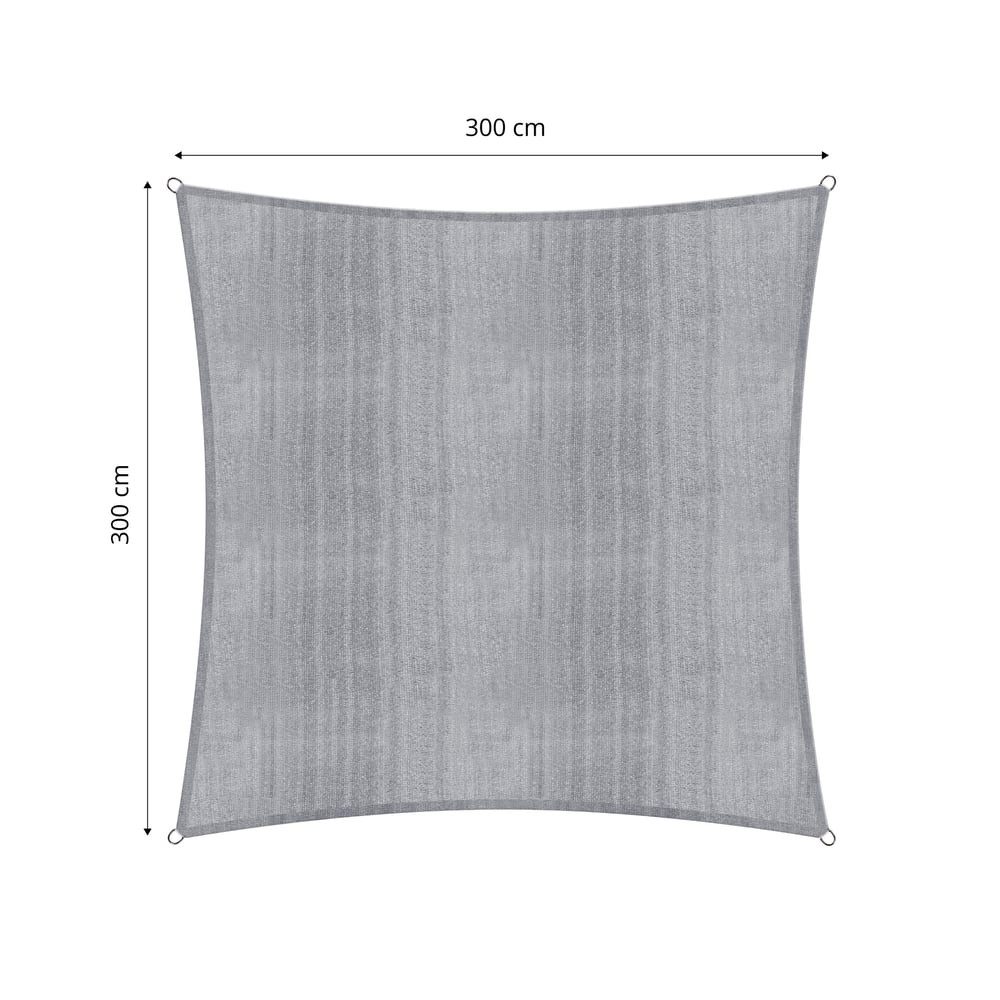 Lumaland Sonnensegel inkl. Befestigungsseile 3x3m