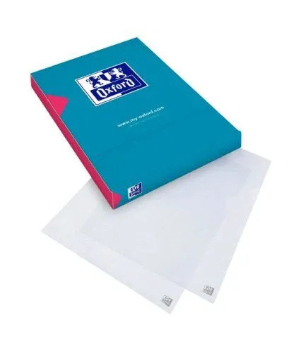 OXFORD Prospekthülle 100 OXFORD Sichthüllen DIN A4 transparent, Mit Aufdruck, dokumentenecht