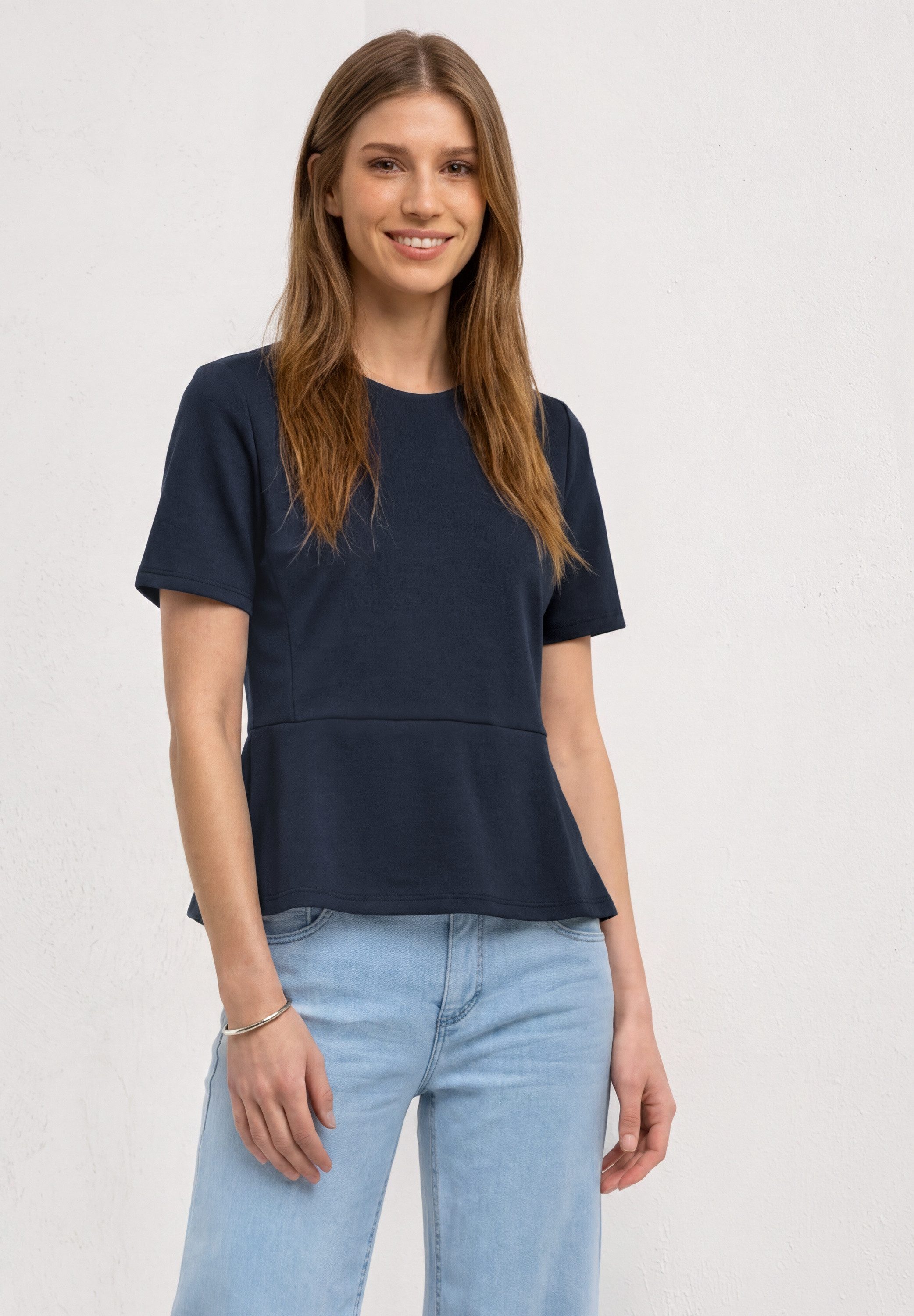 STREET ONE T-Shirt mit Rundhalsausschnitt