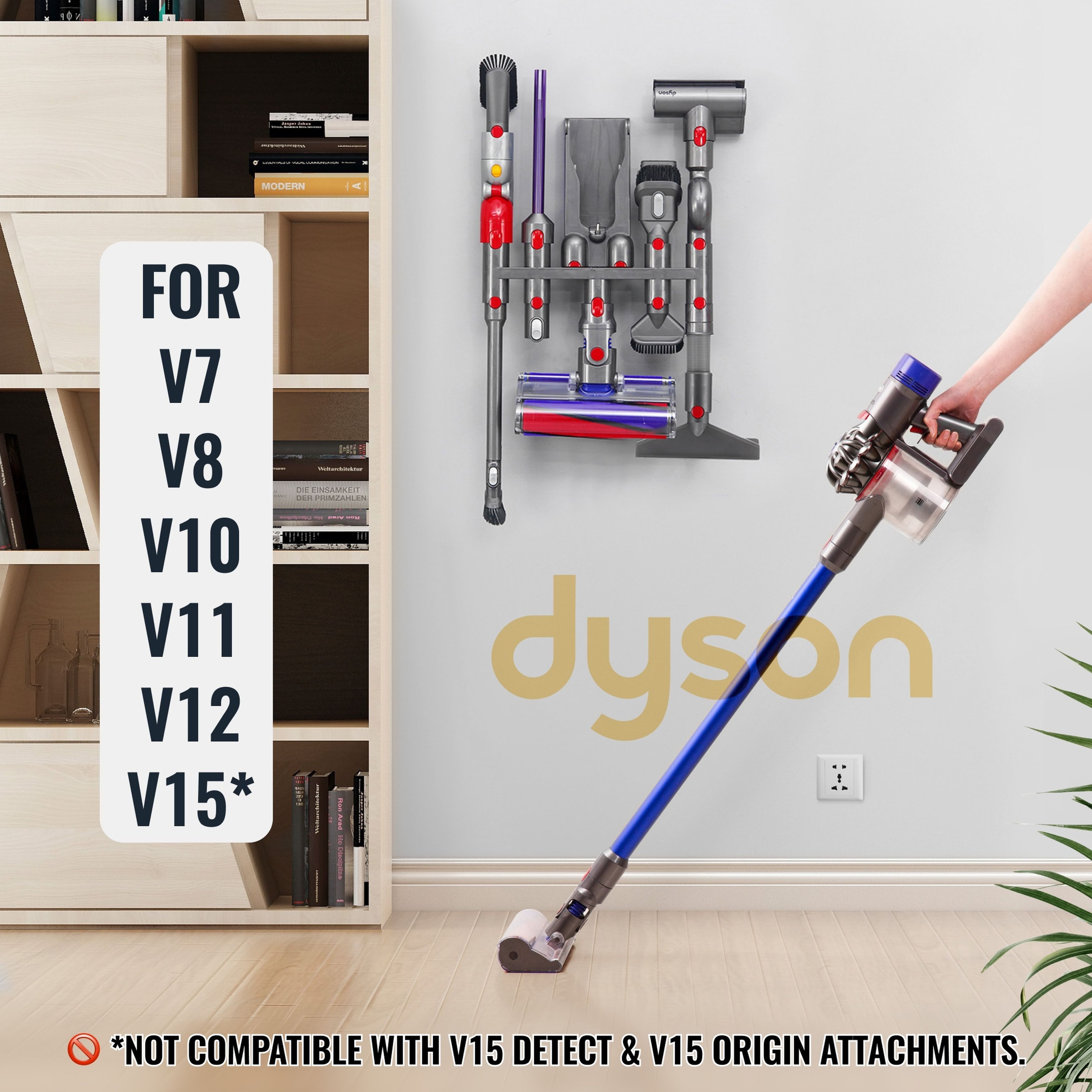RICOO Halterungszubehör SH0602, (für Dyson Aufsätze, stabil, platzsparend, 1-tlg., Halterung für 9 Stk. Dyson Zubehör) – Bild 2 von 5